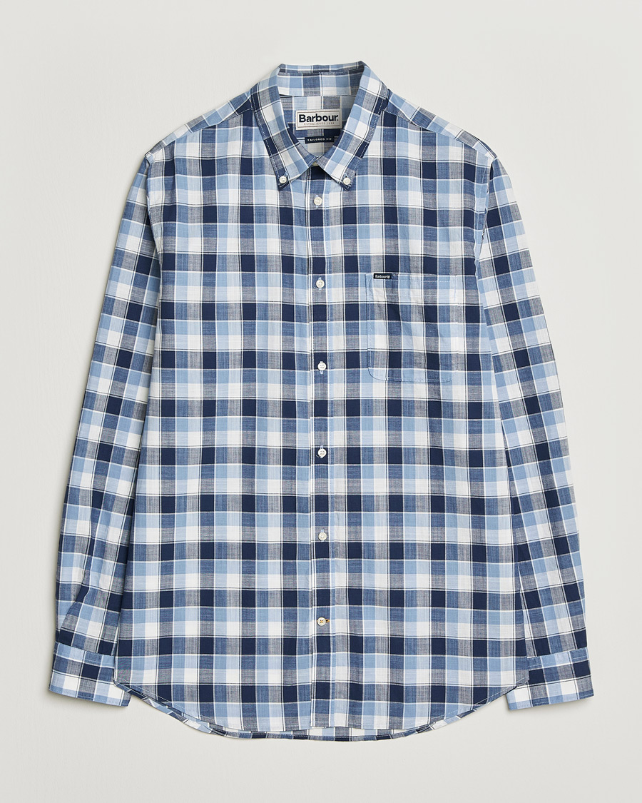 Herr | Skjortor | Barbour Lifestyle | Harwood Gingaham Cotton Shirt Blue