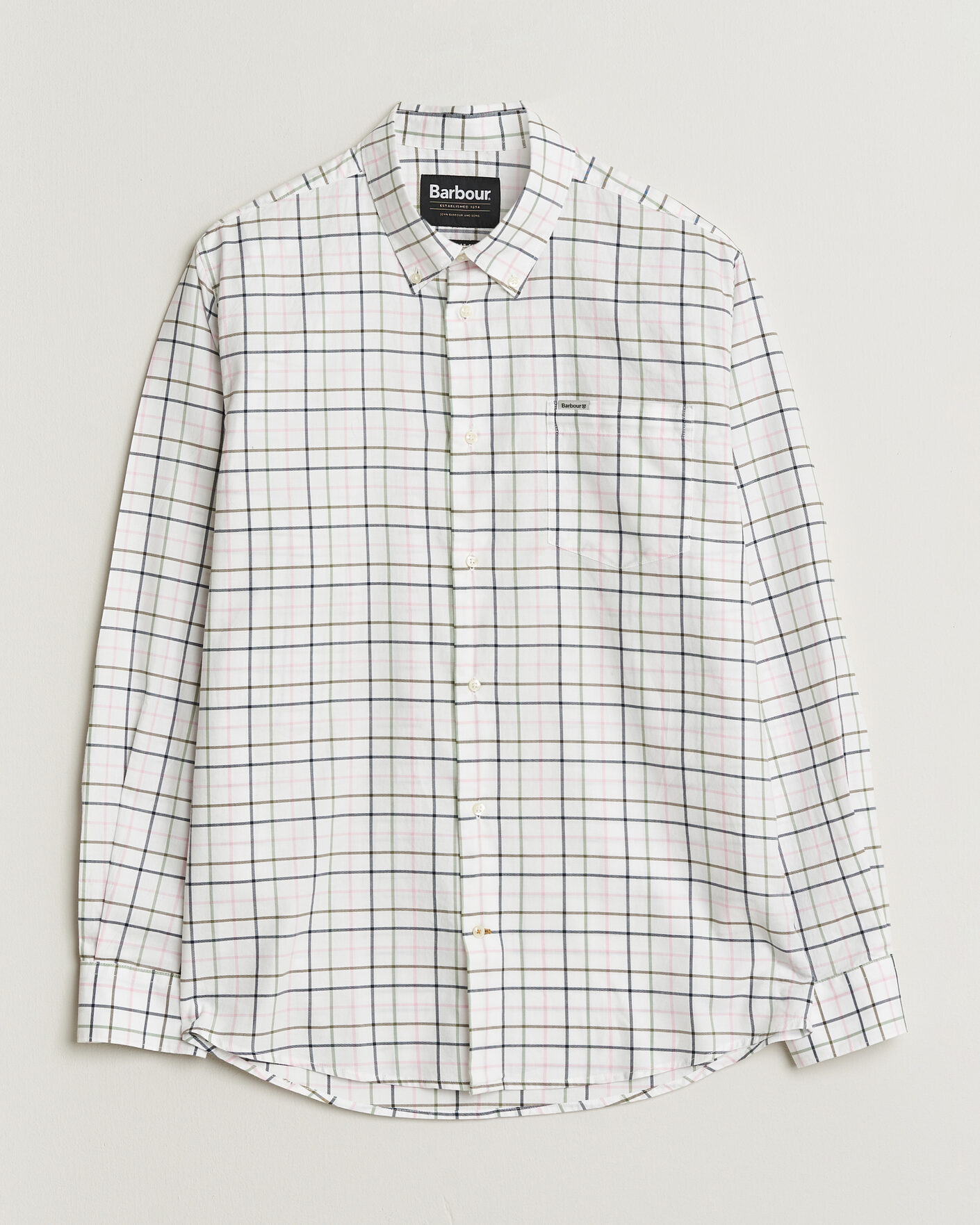 Herr | Skjortor | Barbour Lifestyle | Caswell Regular Tatersall Shirt Pink