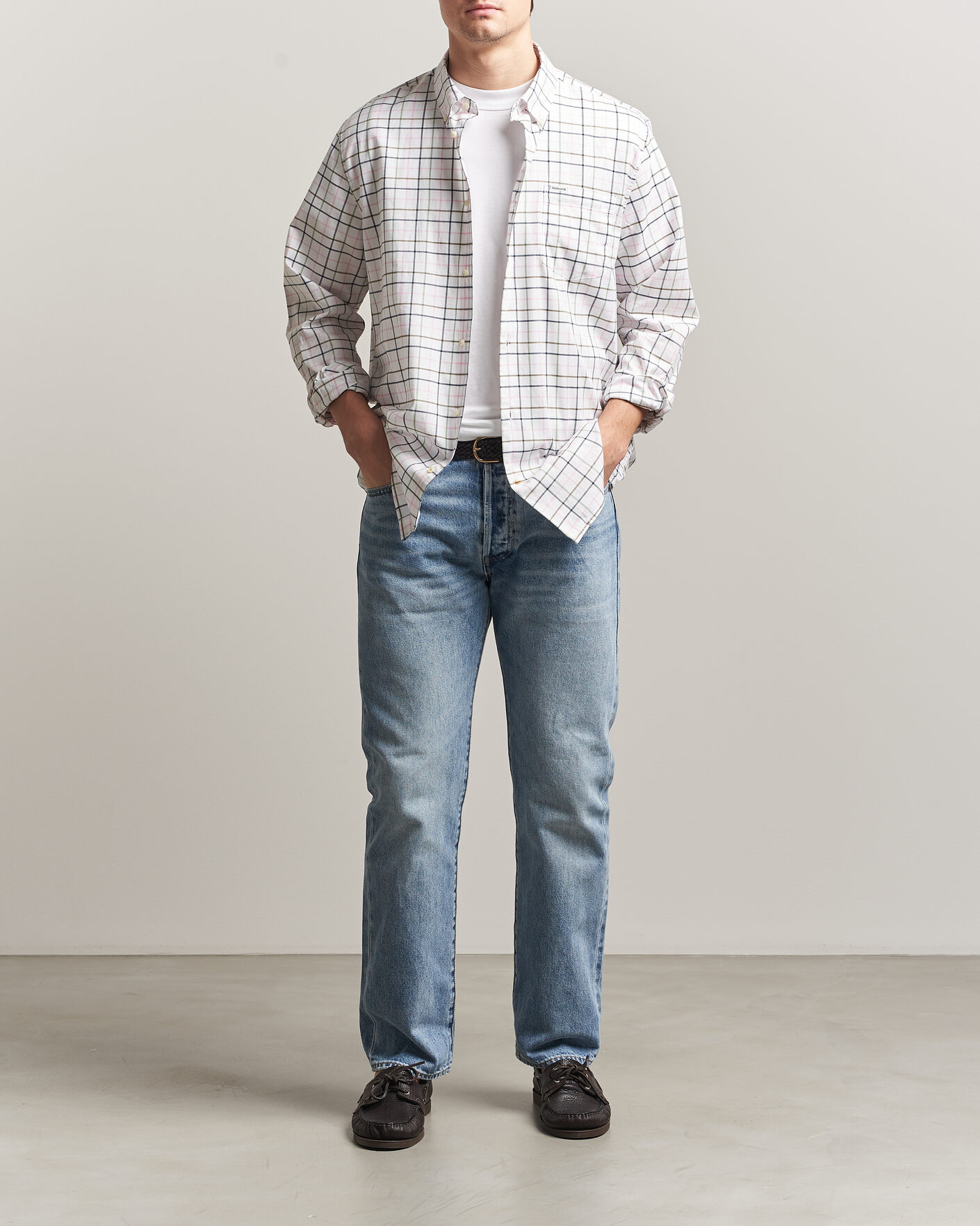 Herr | Skjortor | Barbour Lifestyle | Caswell Regular Tatersall Shirt Pink