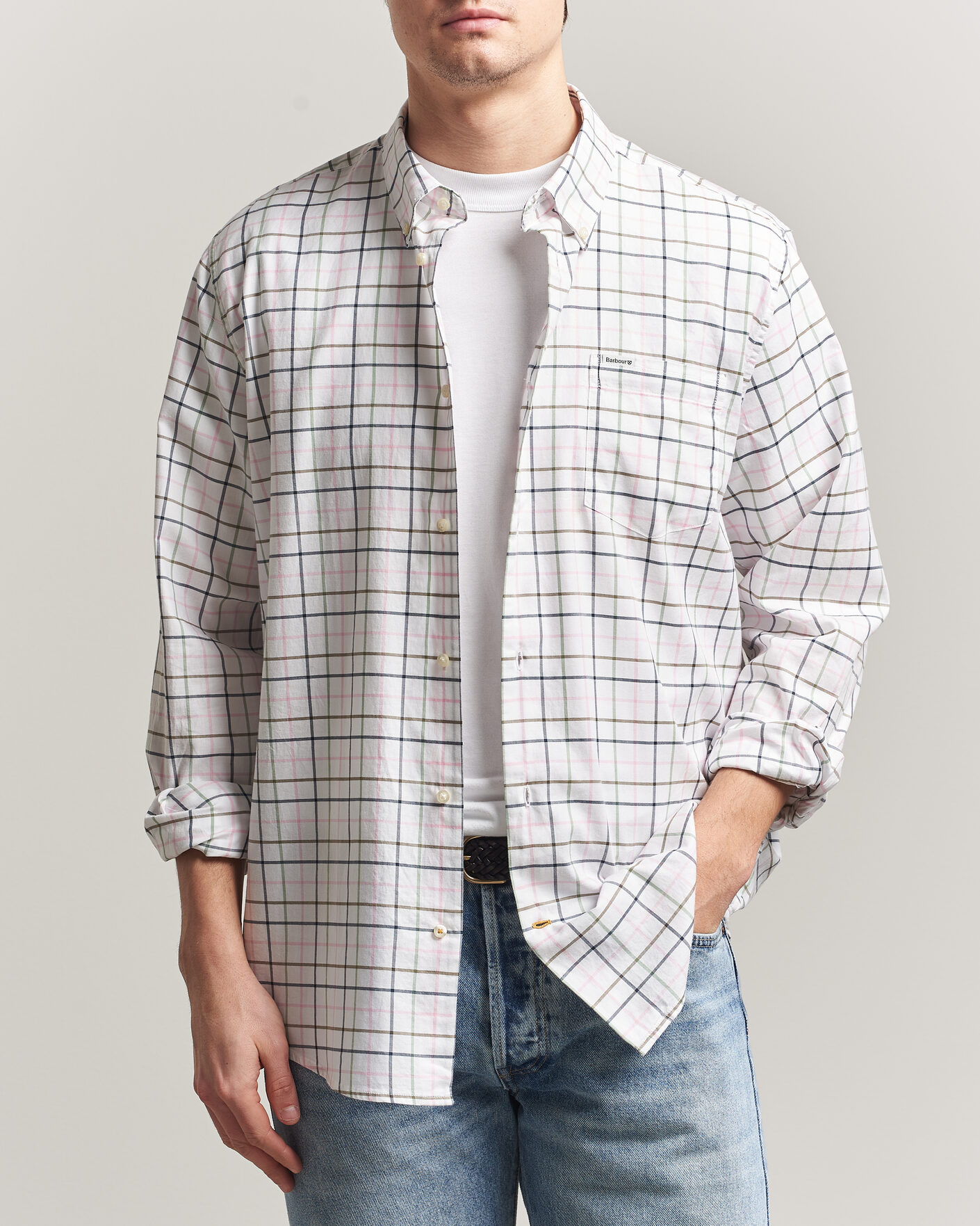 Herr | Skjortor | Barbour Lifestyle | Caswell Regular Tatersall Shirt Pink