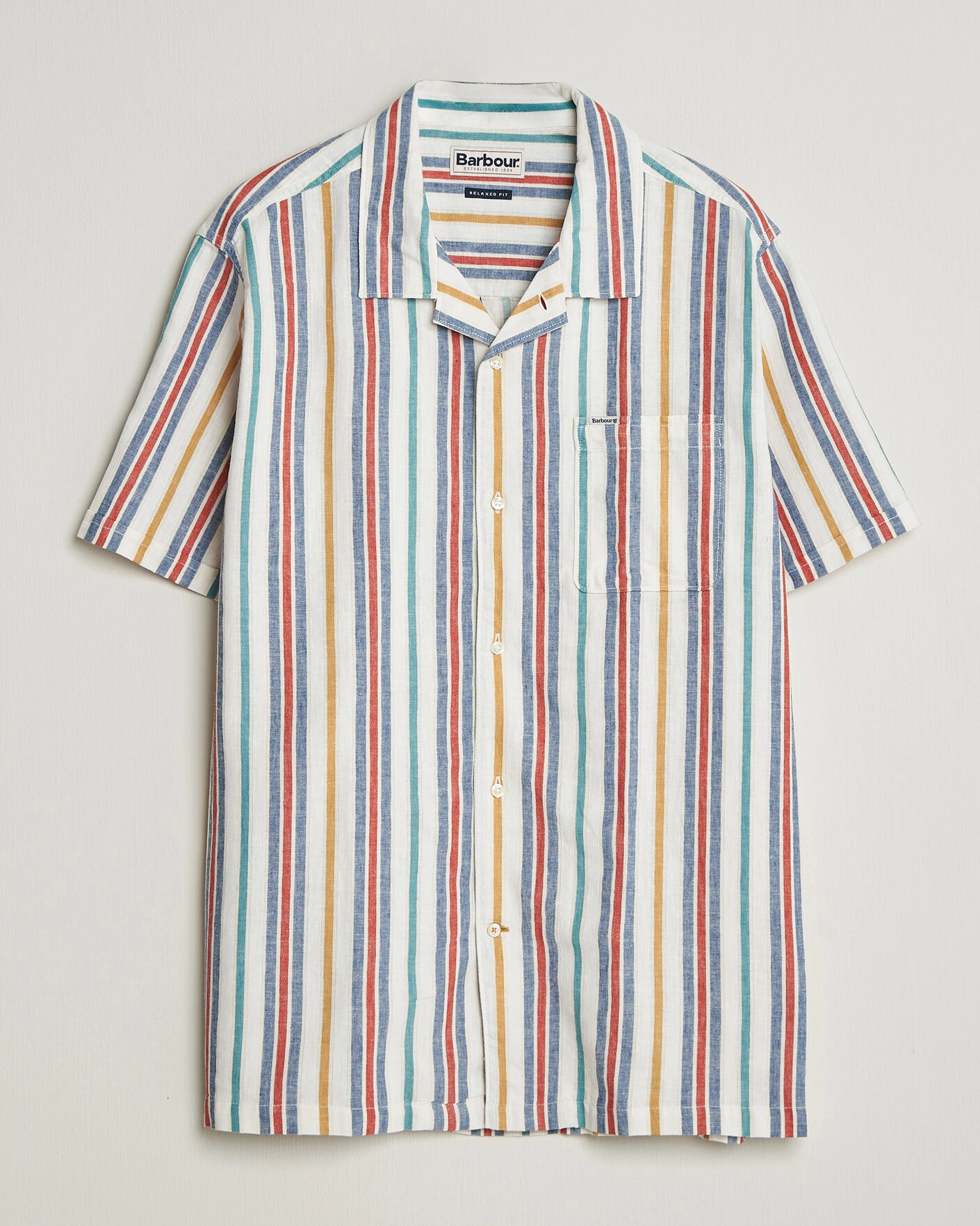 Herr | Skjortor | Barbour Lifestyle | Waterbay Striped Summer Fit Shirt White