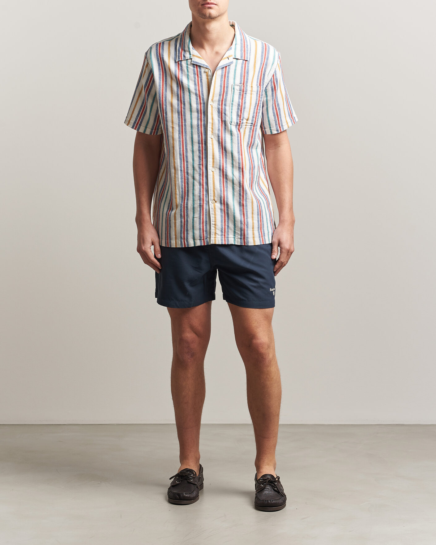Herr | Skjortor | Barbour Lifestyle | Waterbay Striped Summer Fit Shirt White