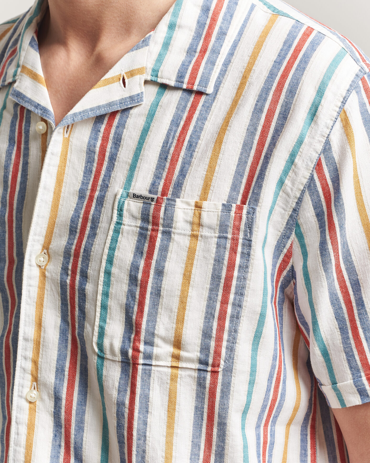 Herr | Skjortor | Barbour Lifestyle | Waterbay Striped Summer Fit Shirt White