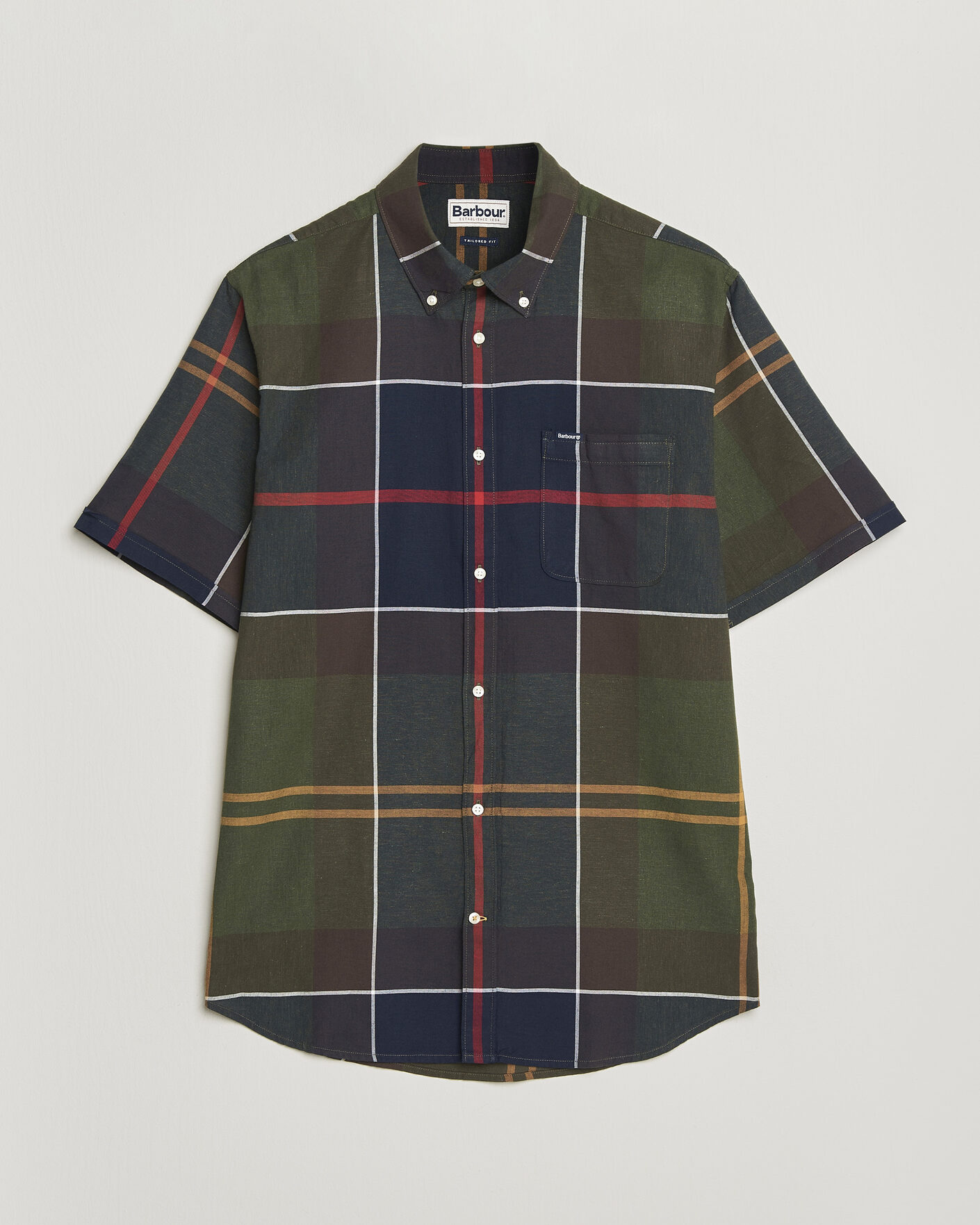 Herr | Skjortor | Barbour Lifestyle | Douglas Short Sleeve Tailored Shirt Classic Tartan