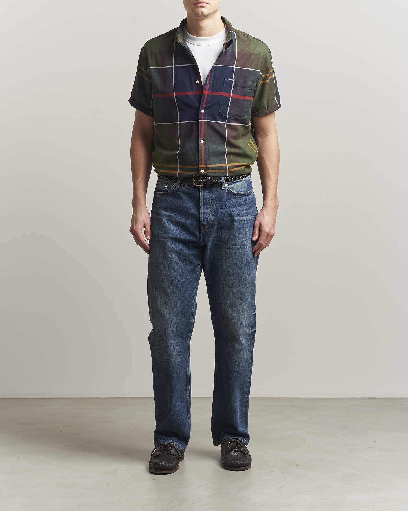 Herr | Skjortor | Barbour Lifestyle | Douglas Short Sleeve Tailored Shirt Classic Tartan