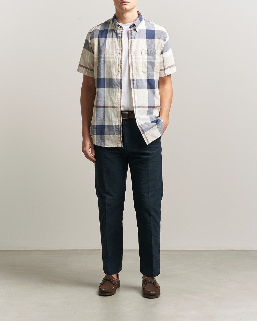 Herr | Skjortor | Barbour Lifestyle | Douglas Short Sleeve Tailored Shirt Oban Mist Tartan