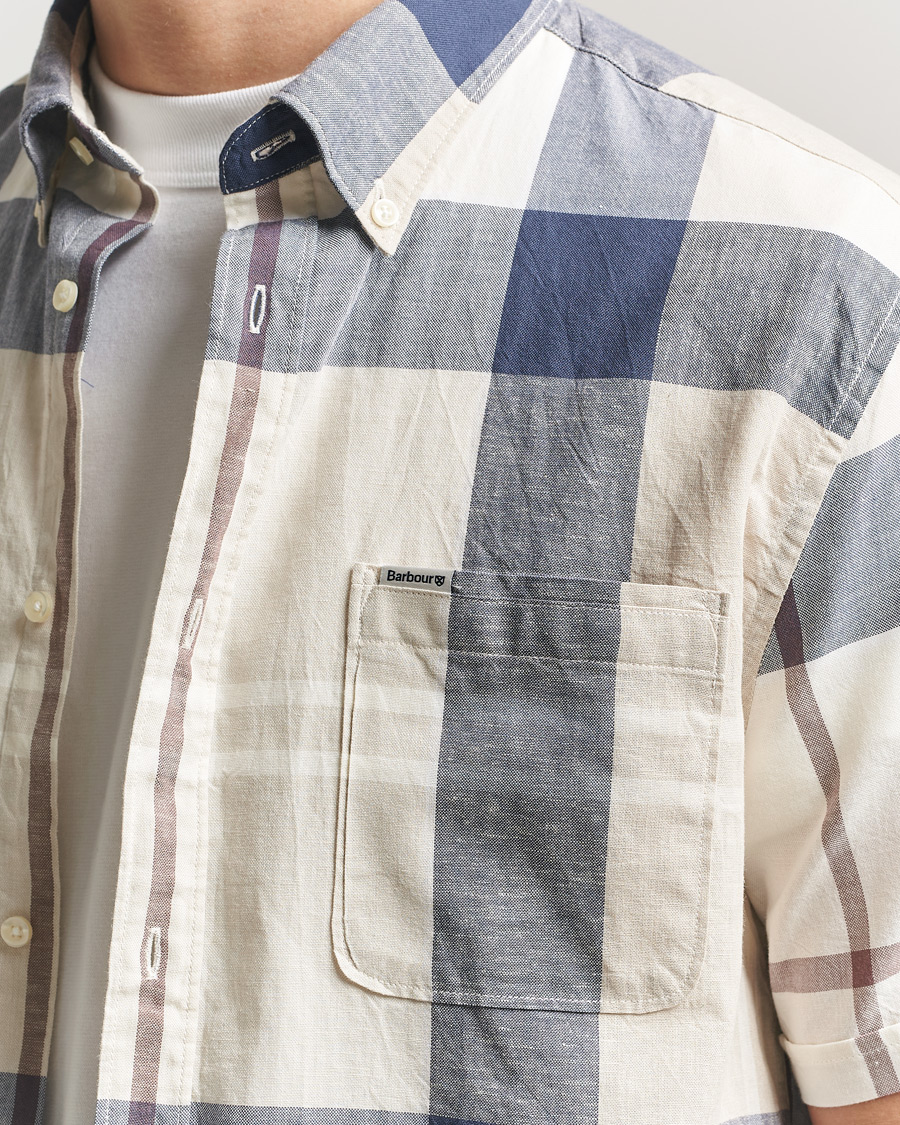 Herr | Skjortor | Barbour Lifestyle | Douglas Short Sleeve Tailored Shirt Oban Mist Tartan