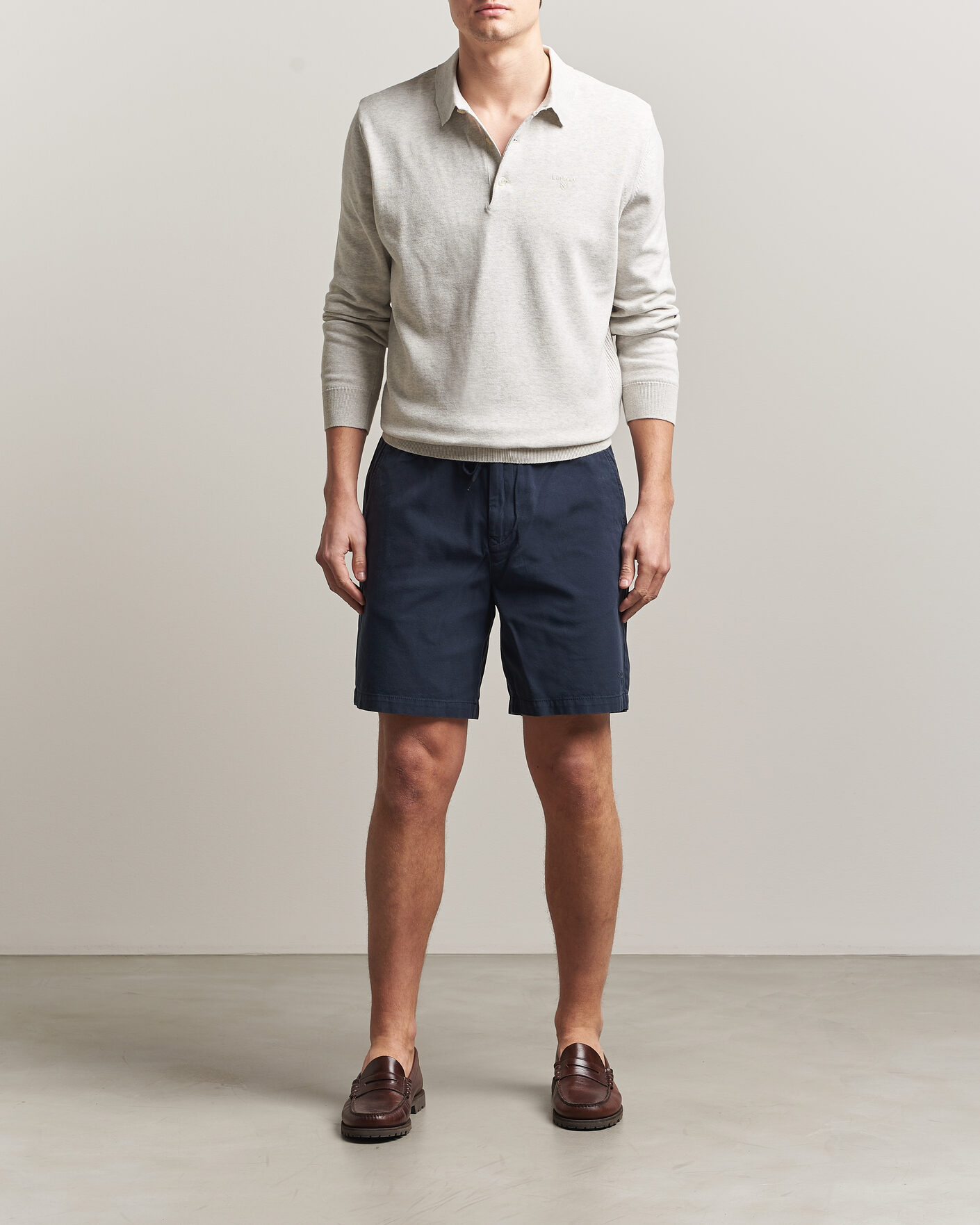 Herr | Shorts | Barbour Lifestyle | Washed Oxford Relaxed Shorts Navy