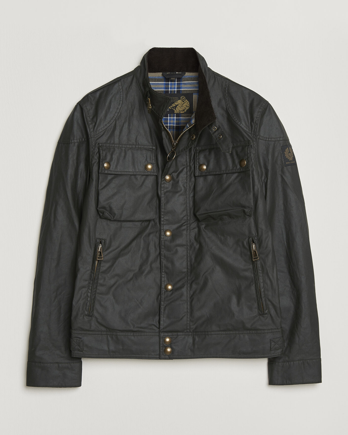 Herr | Jackor | Belstaff | Racemaster Waxed Jacket Faded Olive