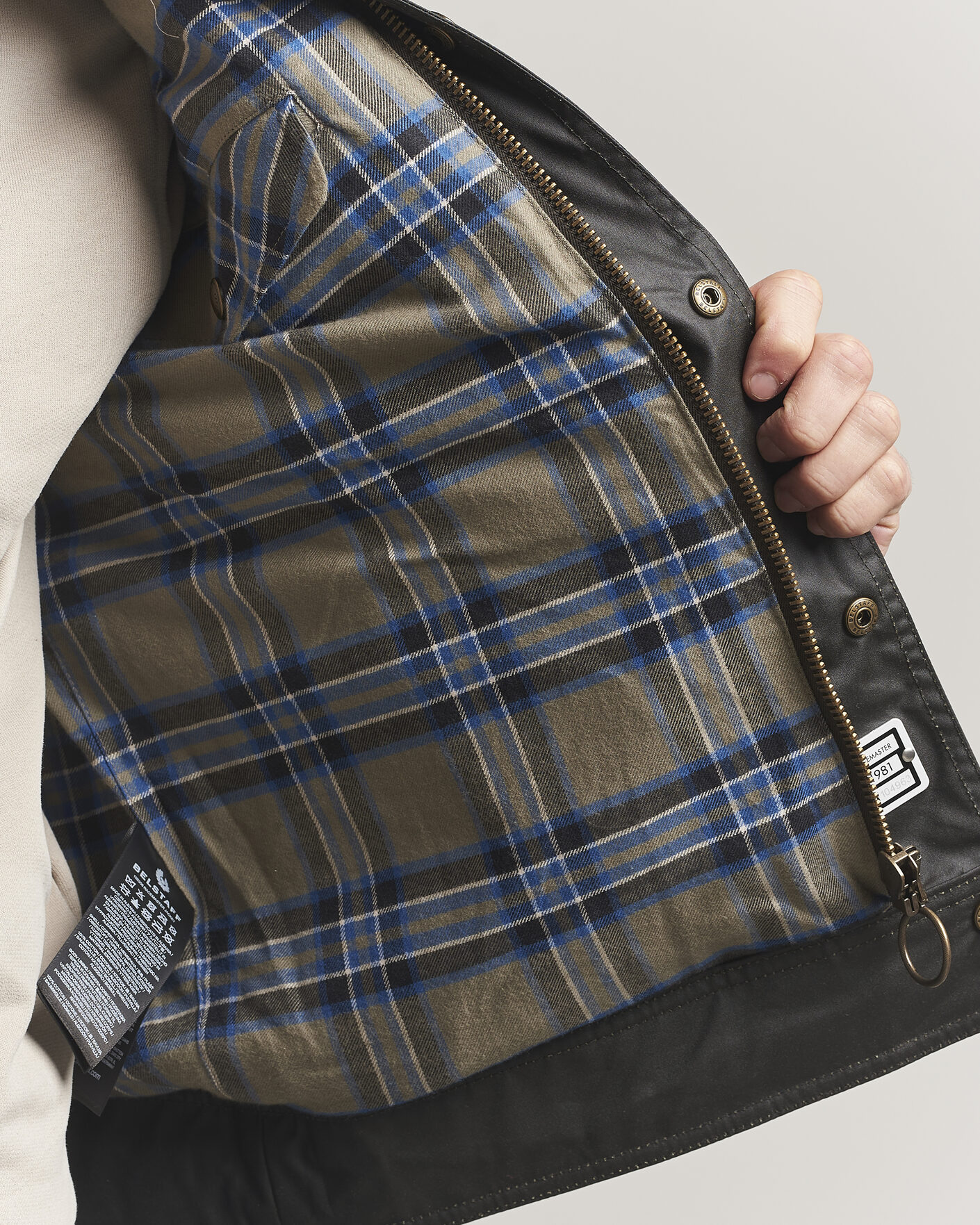 Herr | Jackor | Belstaff | Racemaster Waxed Jacket Faded Olive