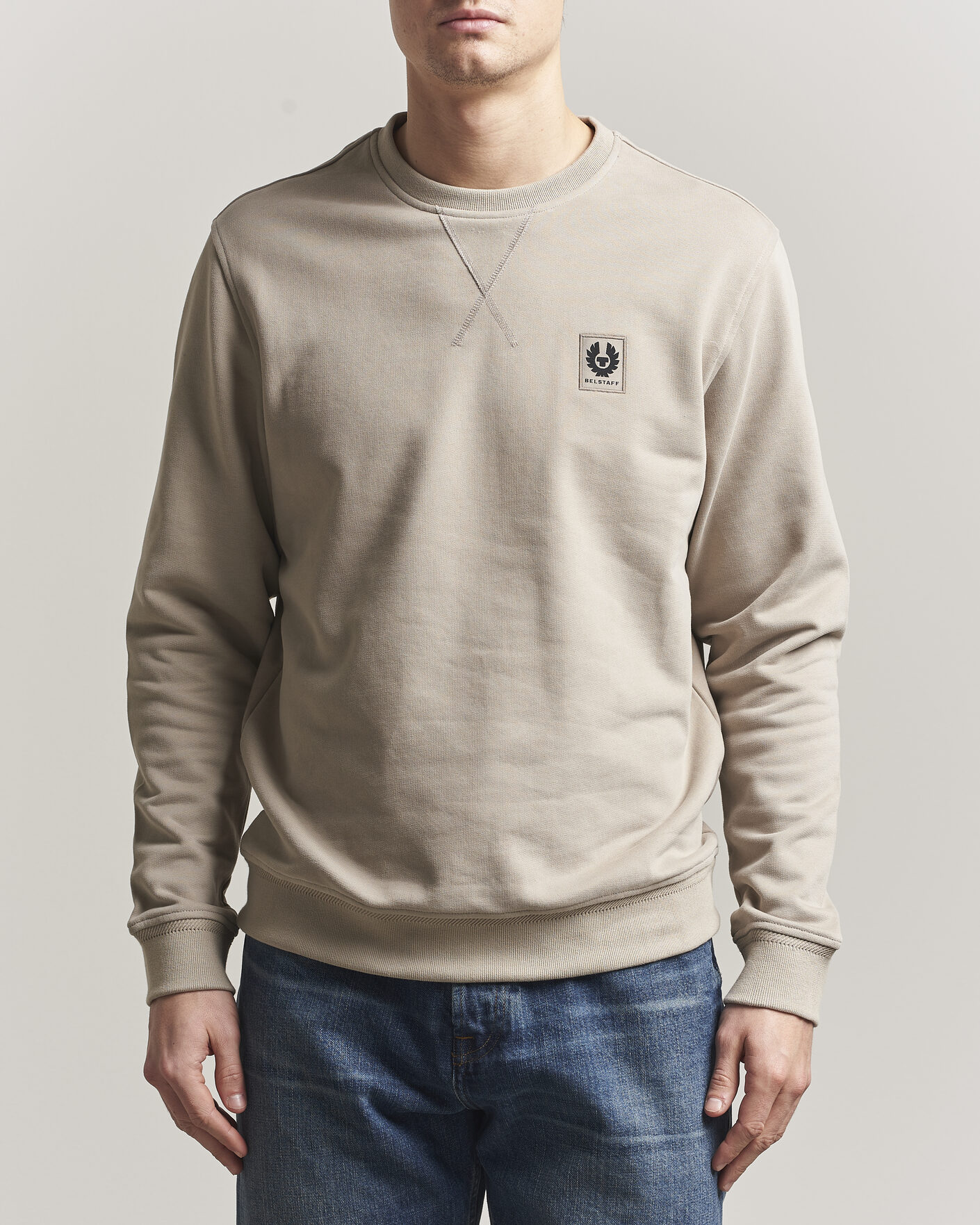 Herr | Tröjor | Belstaff | Signature Crew Neck Sweatshirt Dark Sand
