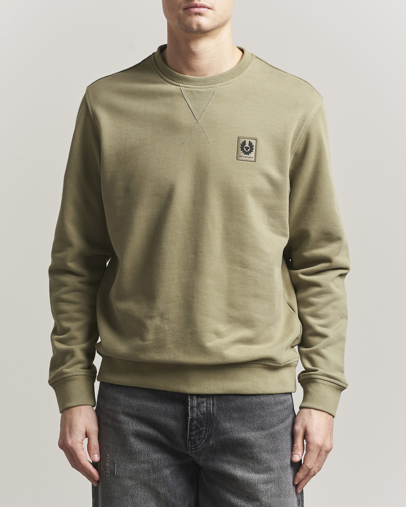 Herr | Tröjor | Belstaff | Signature Crew Neck Sweatshirt Fatigue Green