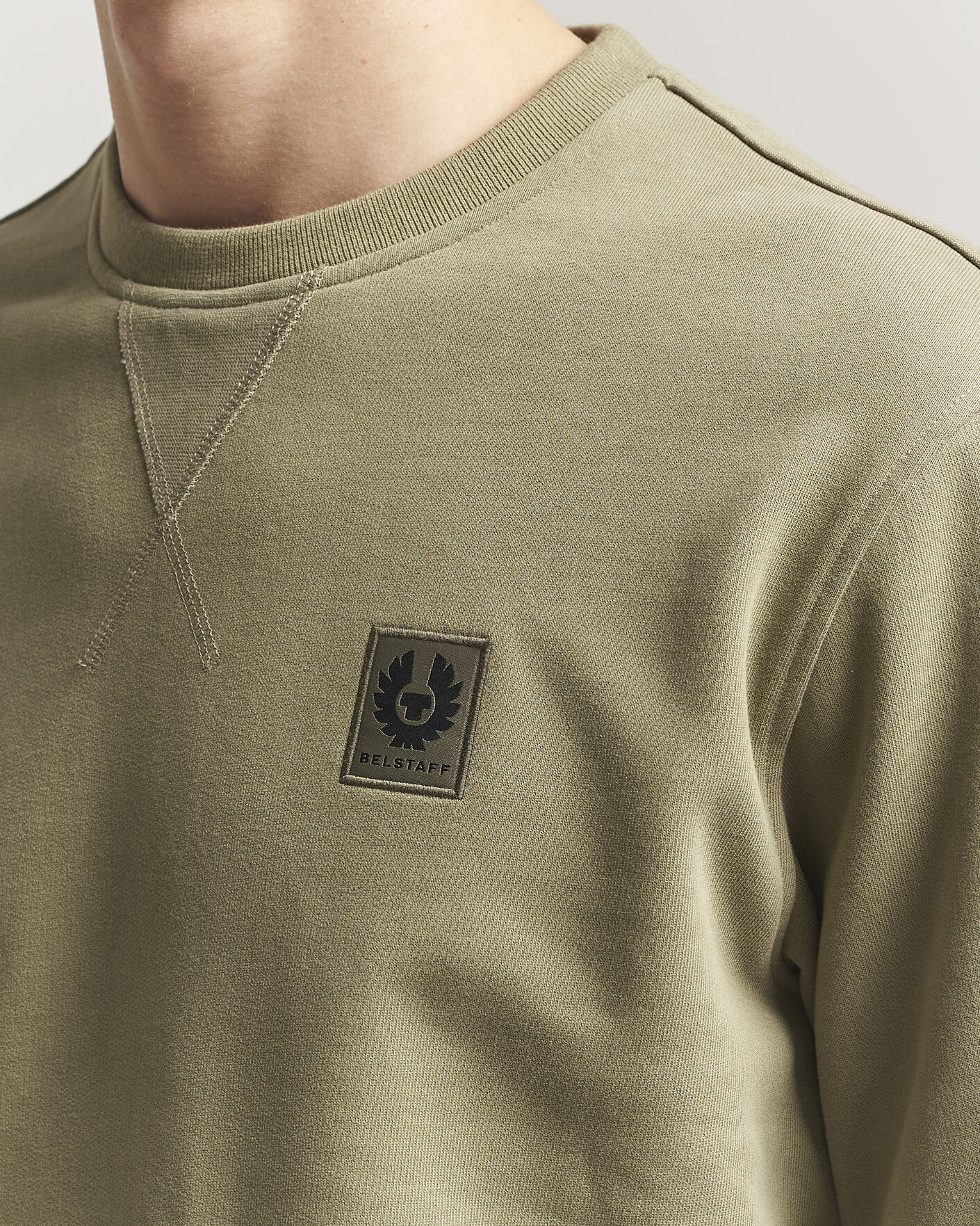 Herr | Tröjor | Belstaff | Signature Crew Neck Sweatshirt Fatigue Green