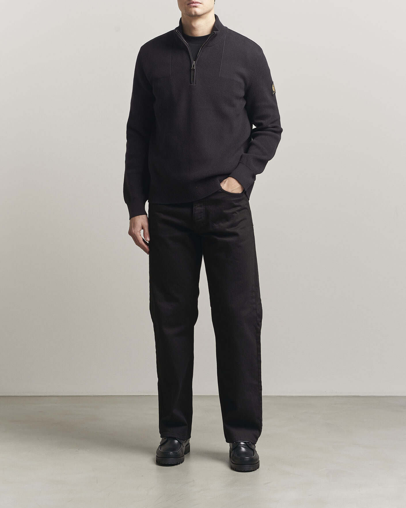 Herr | Tröjor | Belstaff | Commander Half Zip Black