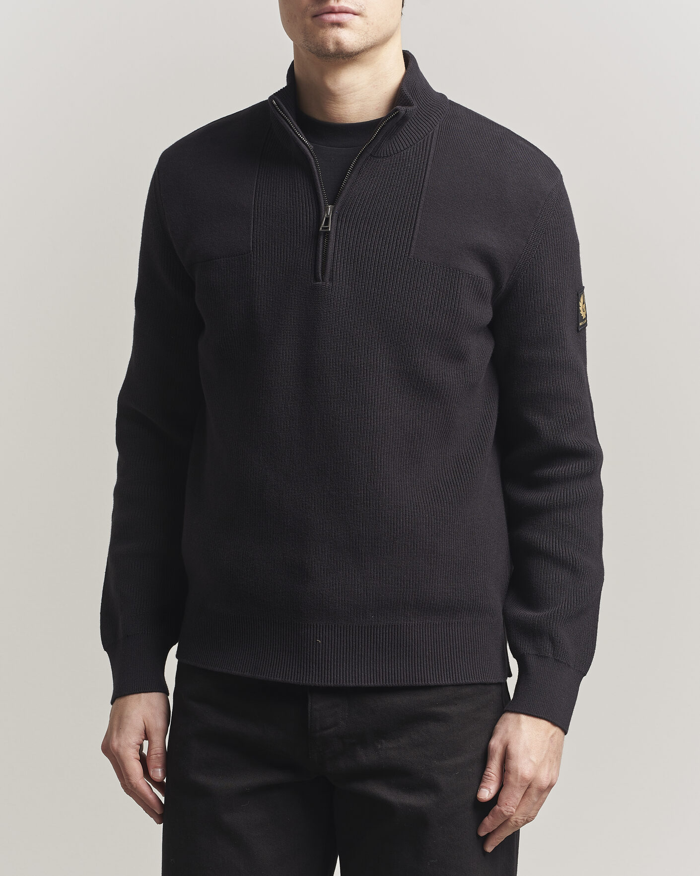 Herr | Tröjor | Belstaff | Commander Half Zip Black