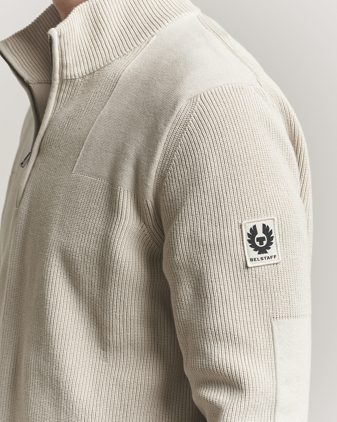 Herr | Tröjor | Belstaff | Commander Half Zip Silver Birch