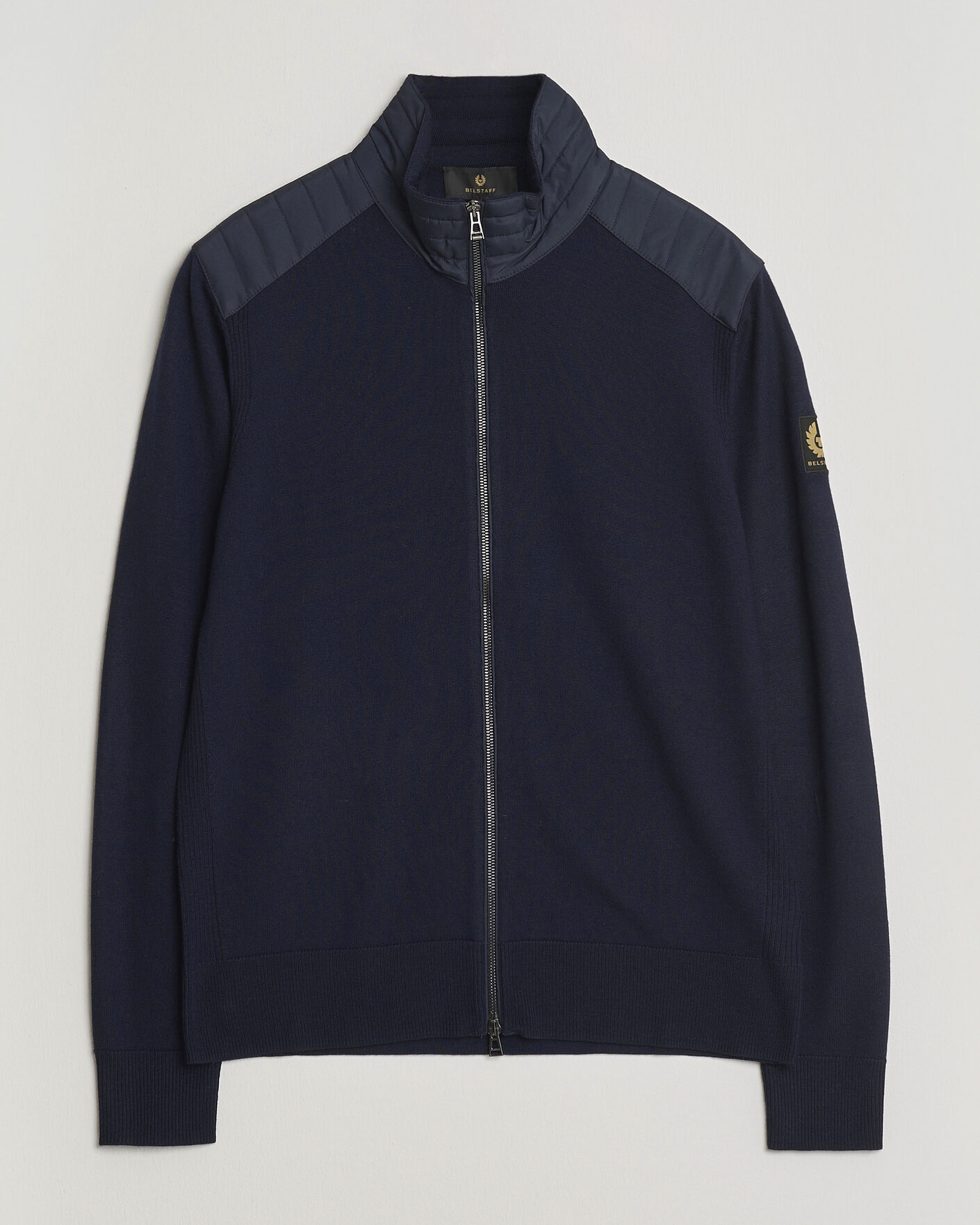 Herr | Tröjor | Belstaff | Kelby Knitted Full Zip Dark Ink