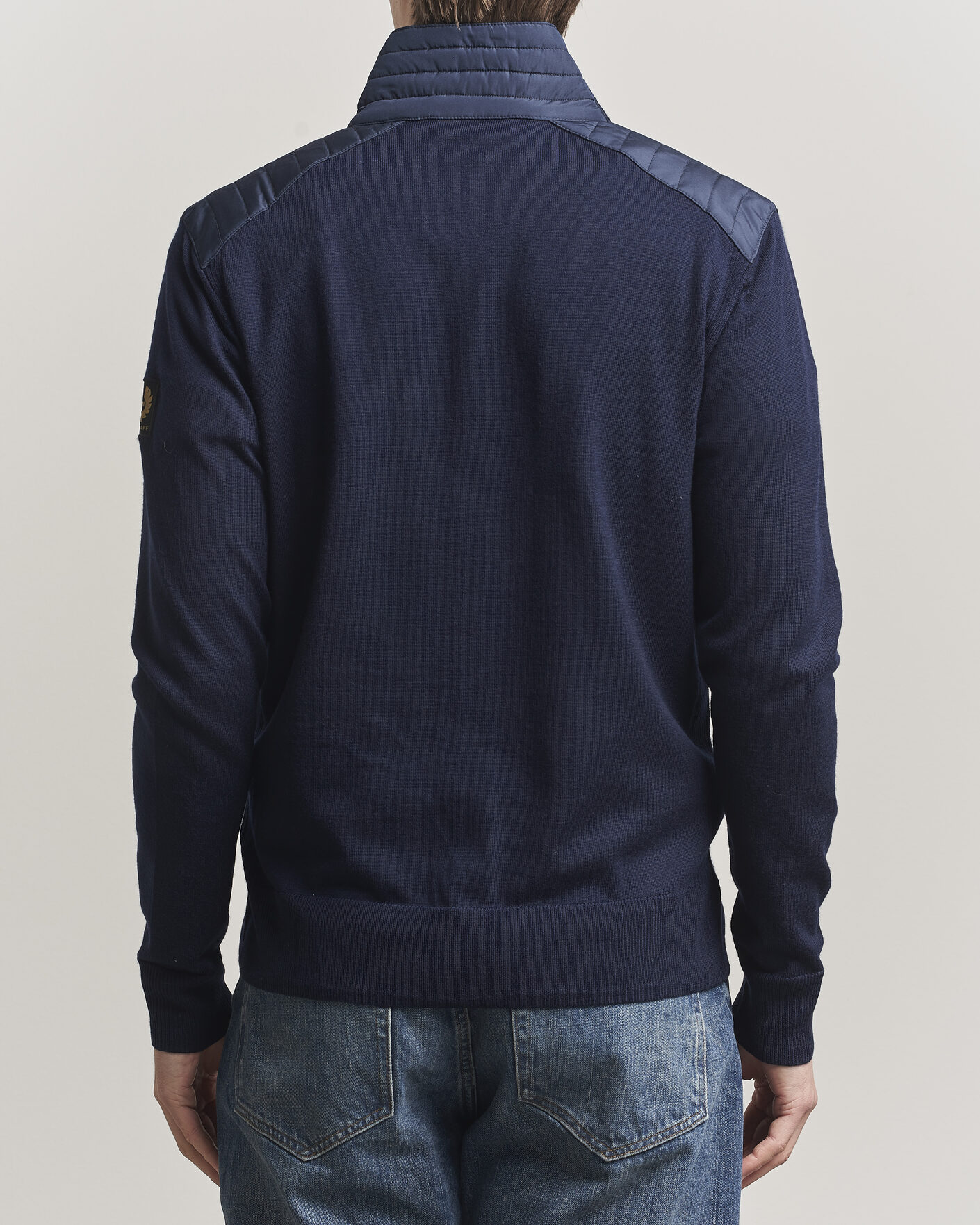 Herr | Tröjor | Belstaff | Kelby Knitted Full Zip Dark Ink