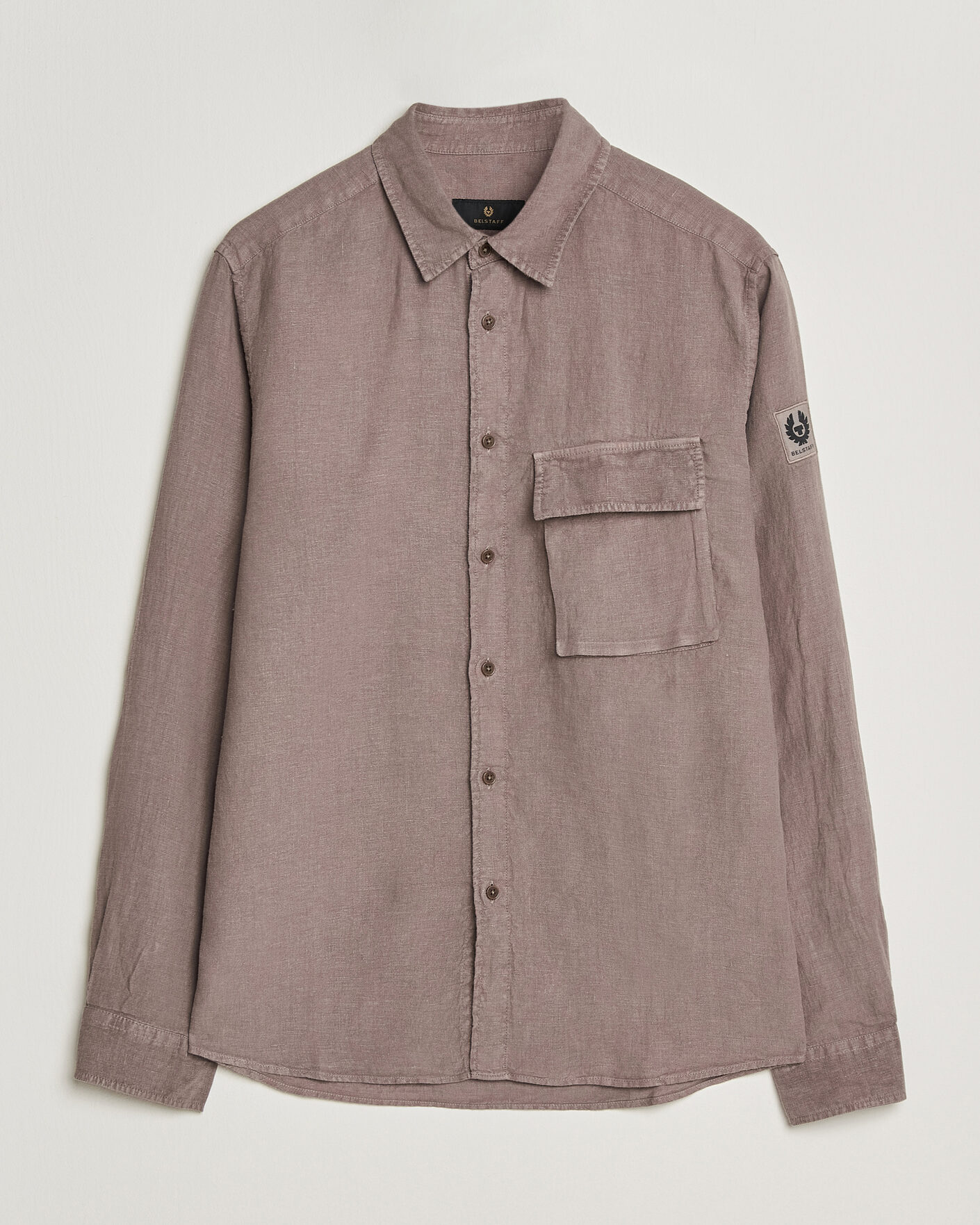 Herr | Skjortor | Belstaff | Scale Linen Shirt Asphalt 