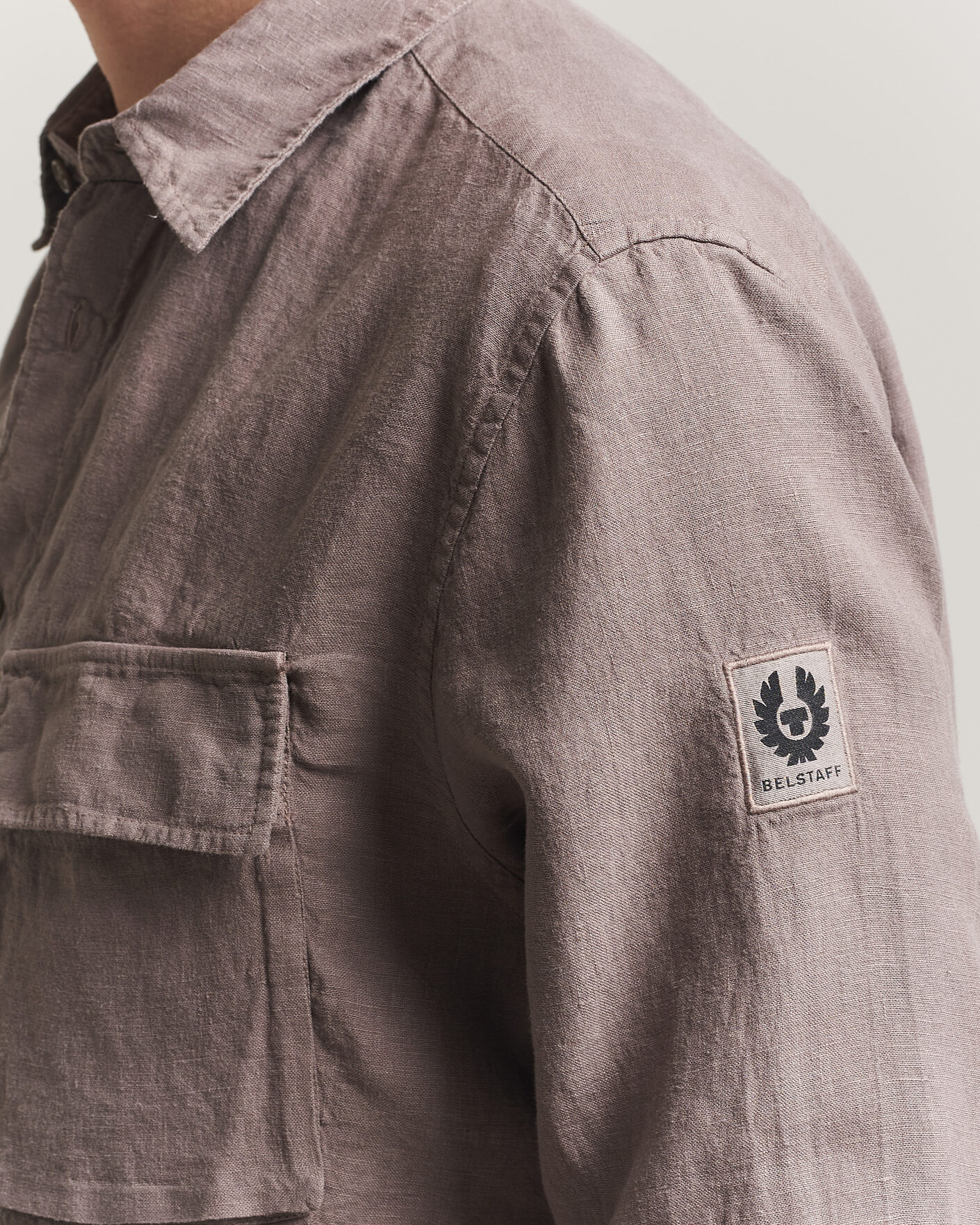 Herr | Skjortor | Belstaff | Scale Linen Shirt Asphalt 