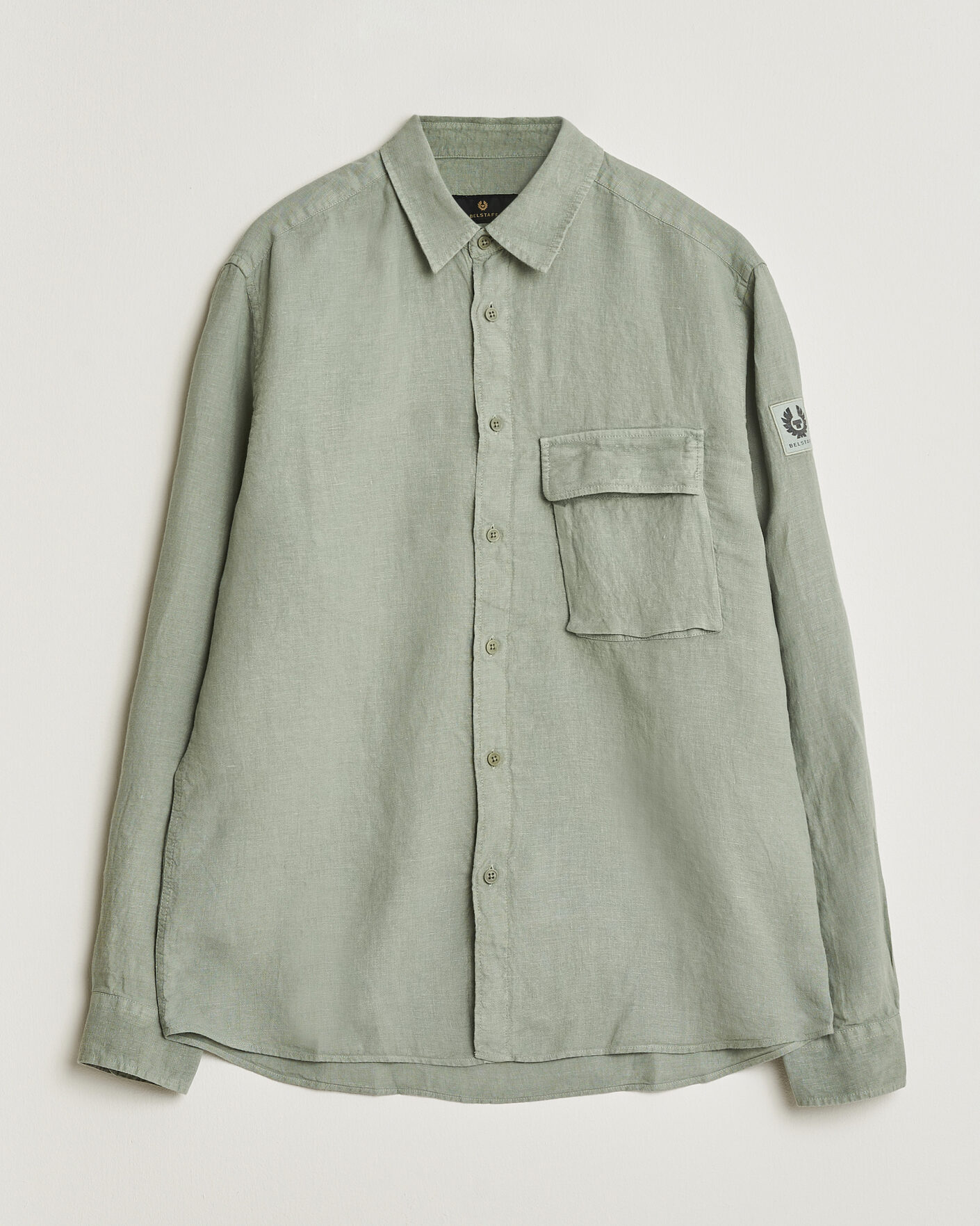 Herr | Skjortor | Belstaff | Scale Linen Shirt Lichen