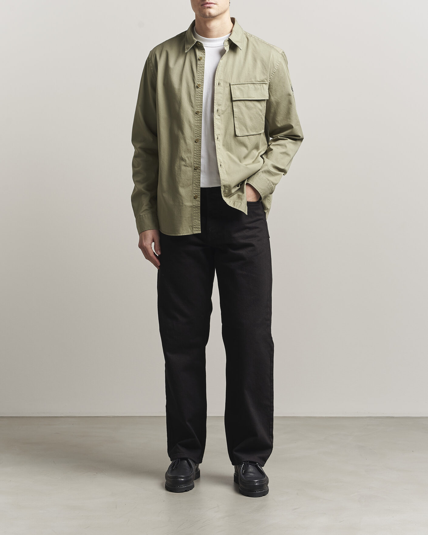 Herr | Skjortor | Belstaff | Scale Pocket Shirt Fatigue Green