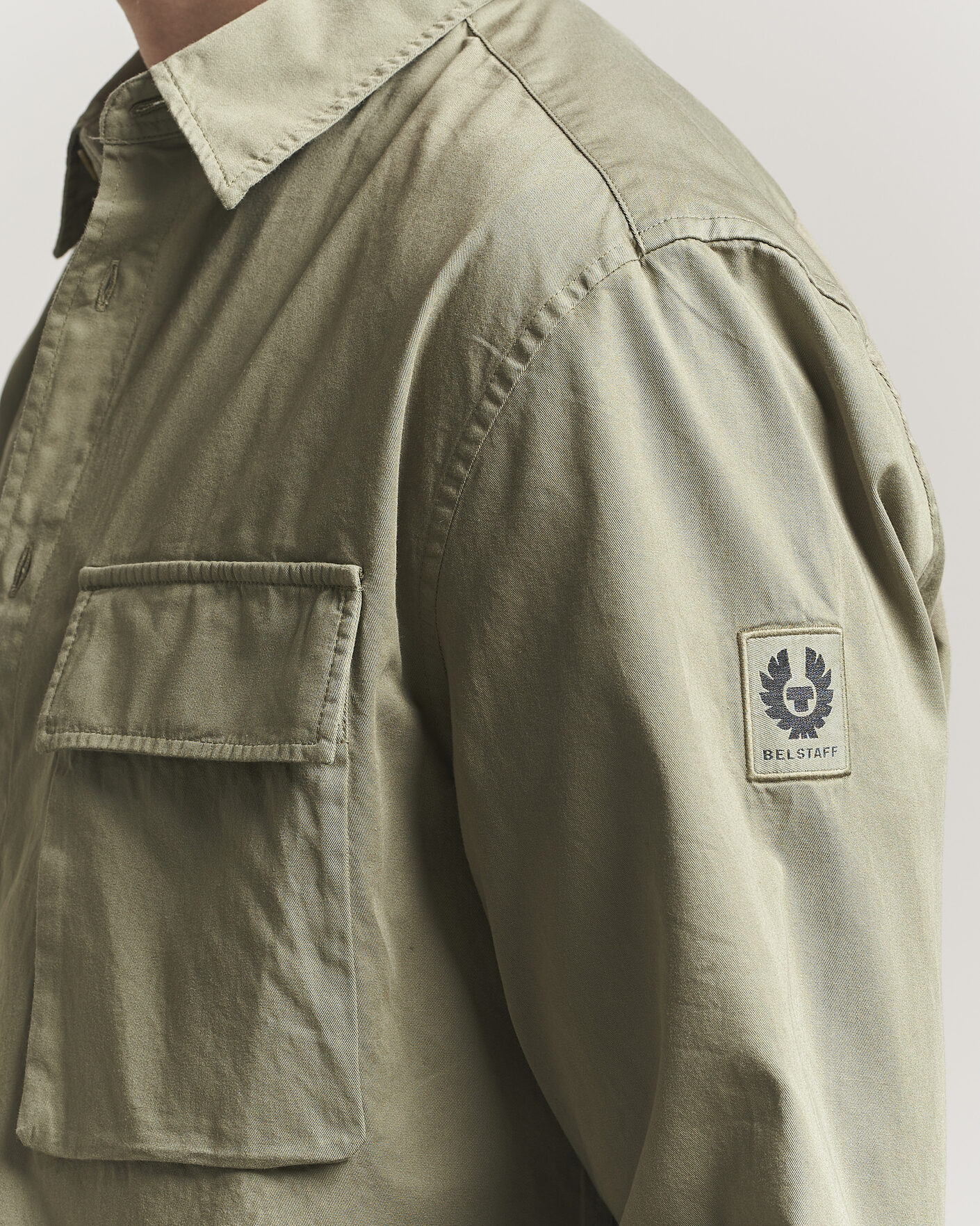 Herr | Skjortor | Belstaff | Scale Pocket Shirt Fatigue Green