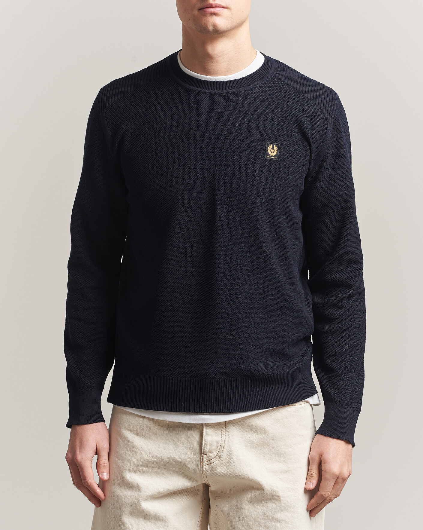 Herr | Tröjor | Belstaff | Coast Knitted Crew Neck Dark Ink
