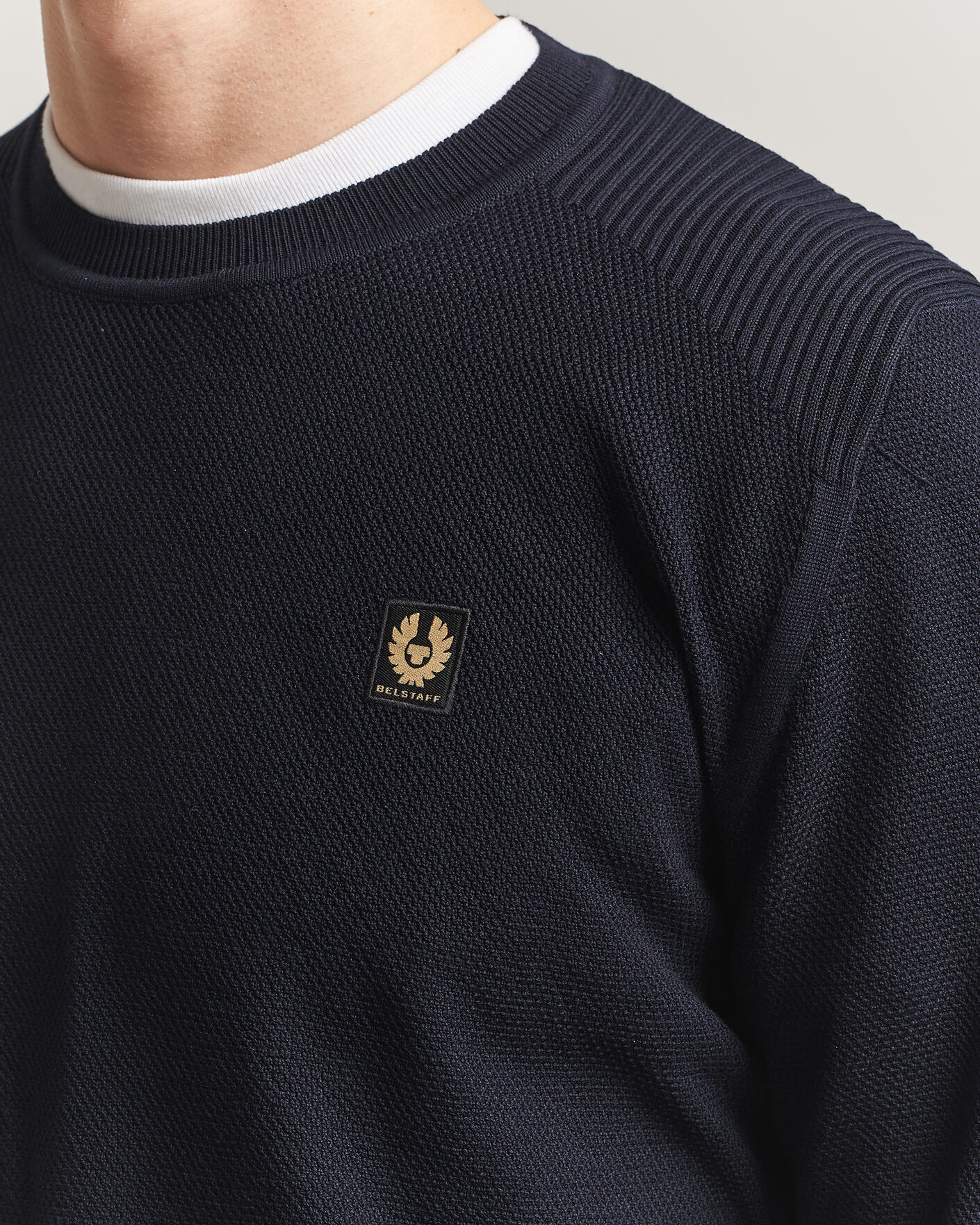 Herr | Tröjor | Belstaff | Coast Knitted Crew Neck Dark Ink