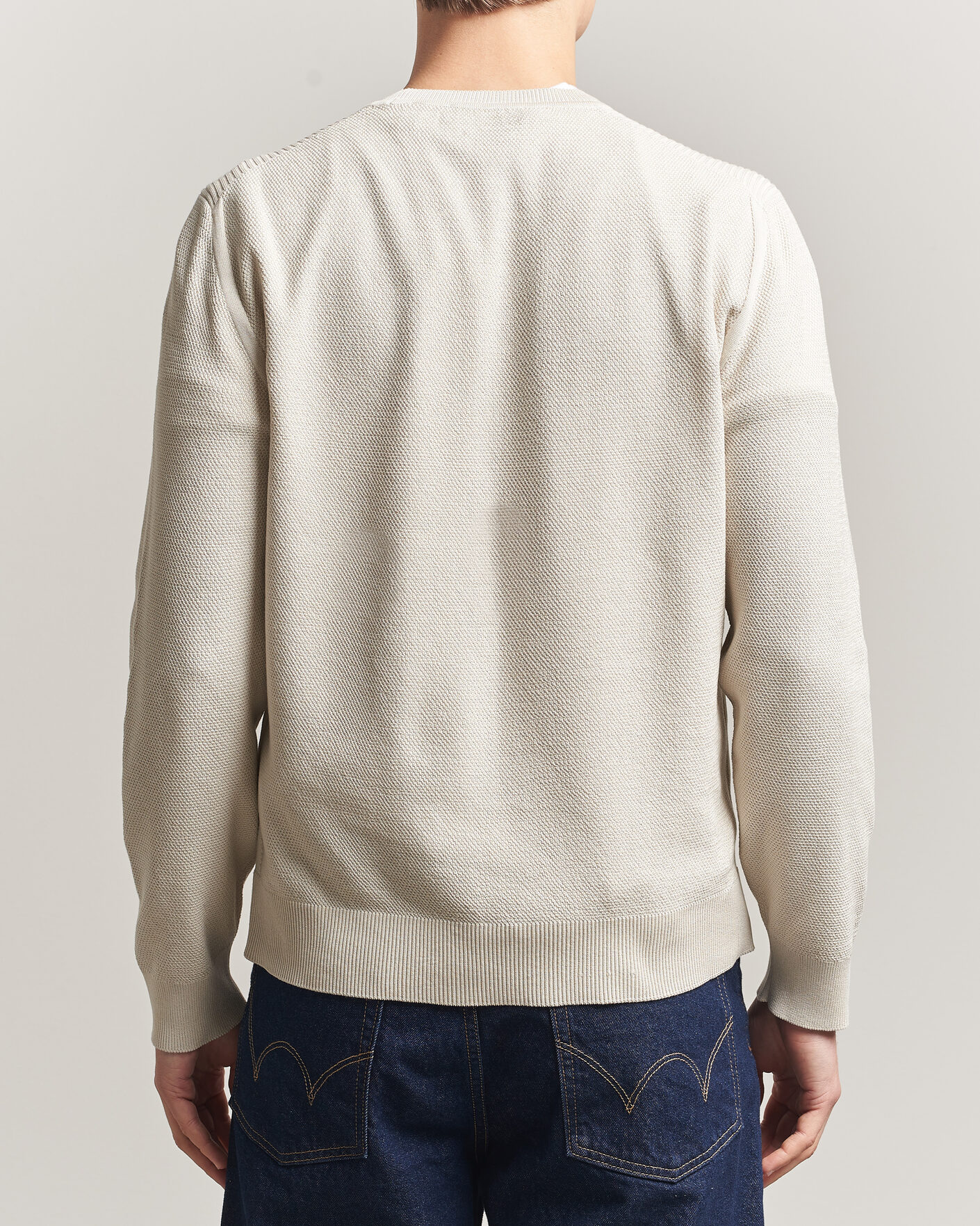 Herr | Tröjor | Belstaff | Coast Knitted Crew Neck Silver Birch