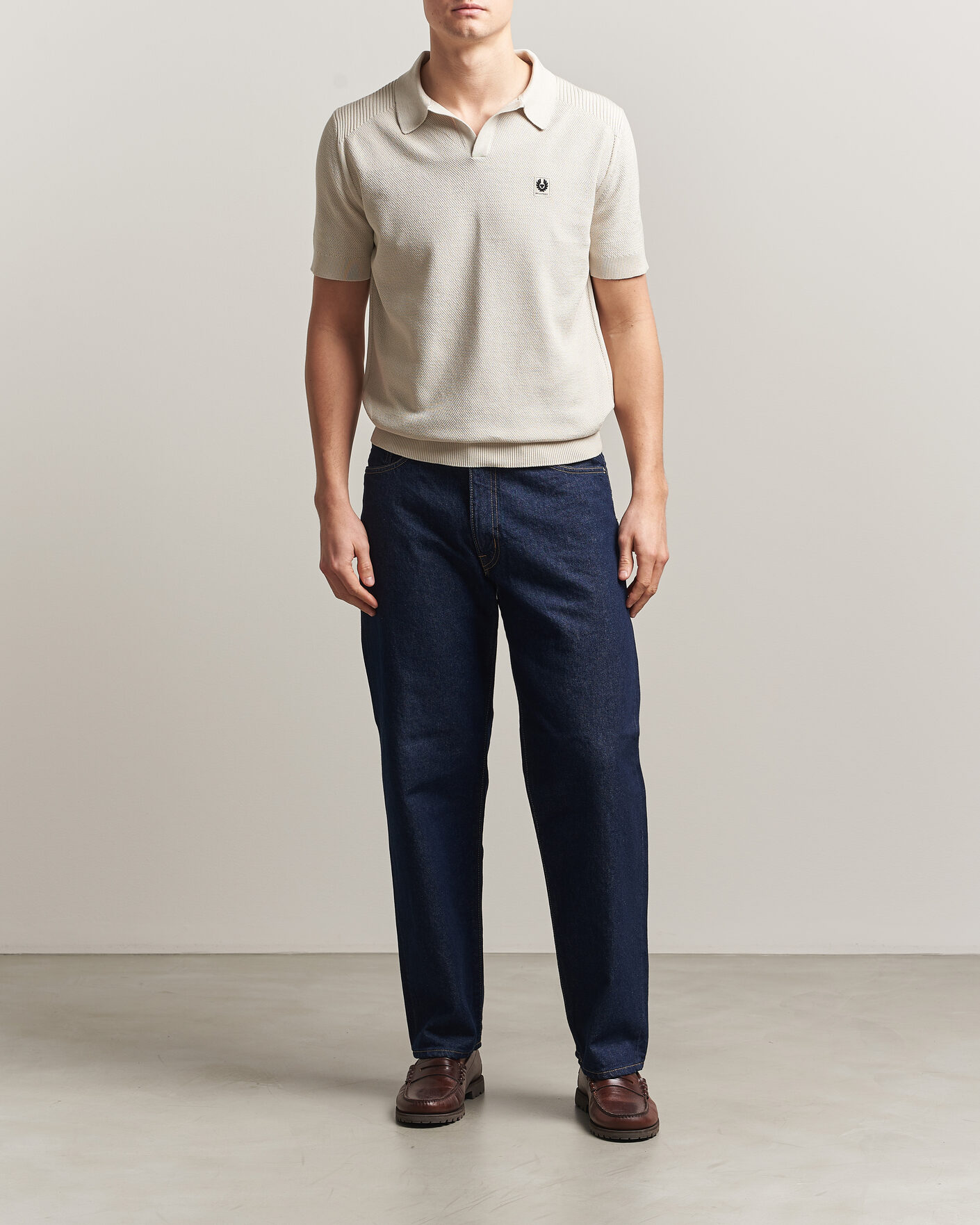 Herr | Pikéer | Belstaff | Coast Knitted Polo Silver Birch