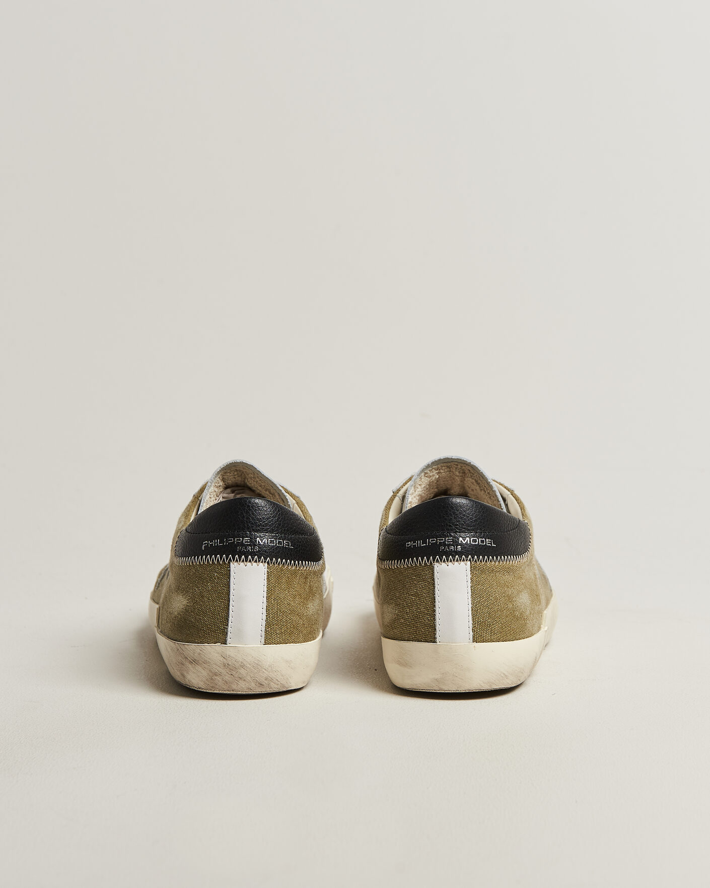 Herr | Sneakers | Philippe Model | PRSX Low Top Canvas Mix Sneaker Grey/Military