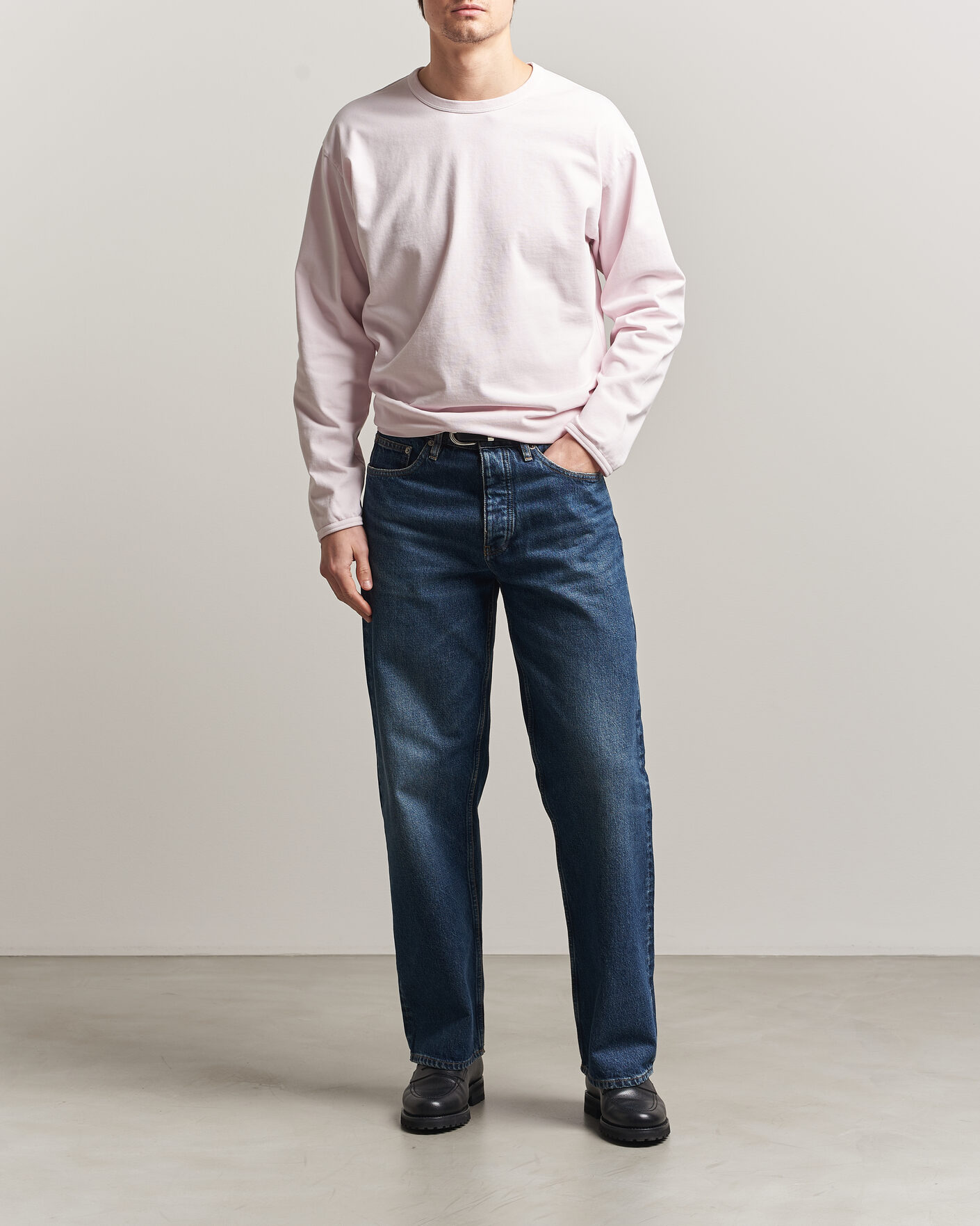 Herr | T-Shirts | Sunflower | Heavy Jersey Long Sleeve T-Shirt Pink