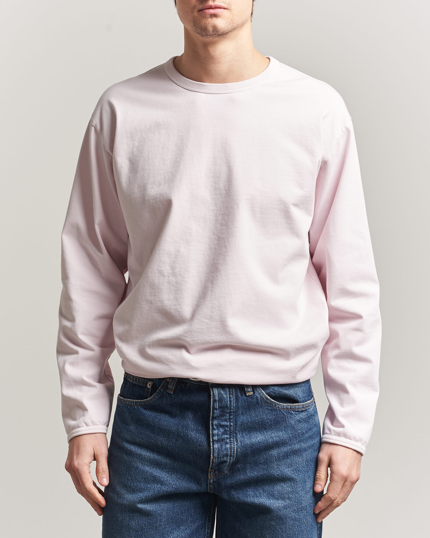 Herr | T-Shirts | Sunflower | Heavy Jersey Long Sleeve T-Shirt Pink