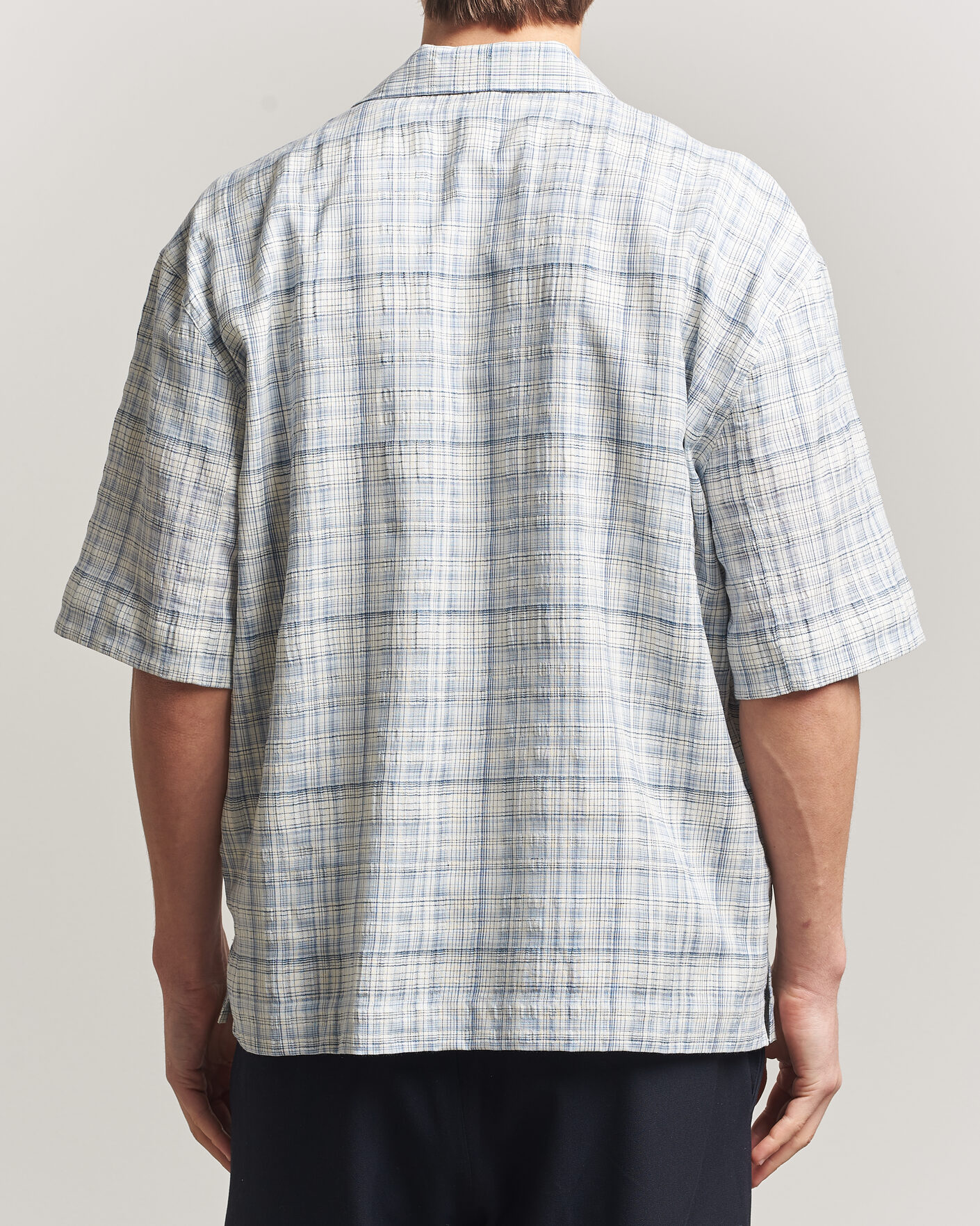 Herr | Skjortor | Sunflower | Adam Short Sleeve Shirt Light Blue Check