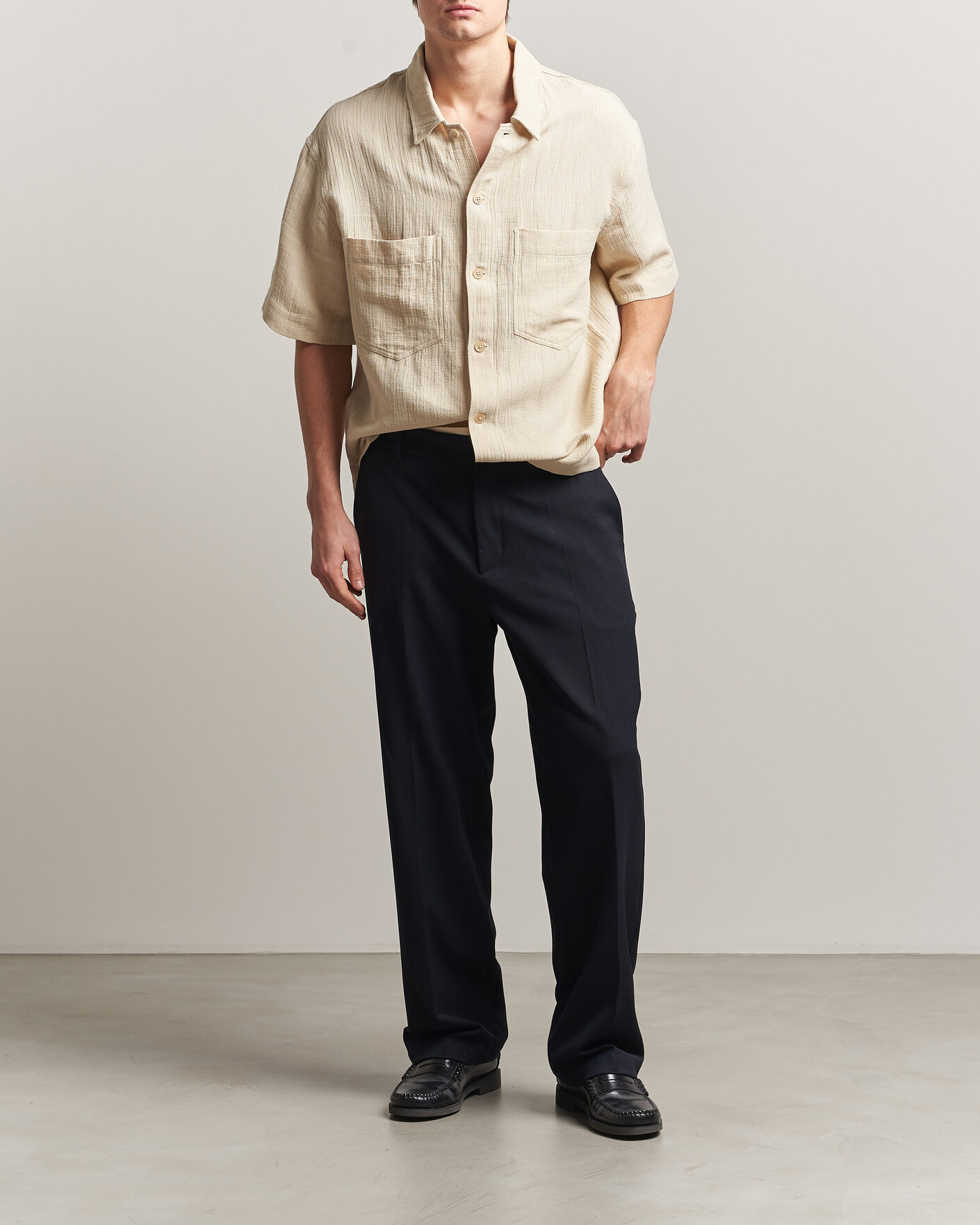 Herr | Skjortor | Sunflower | Adam Short Sleeve Shirt Off White