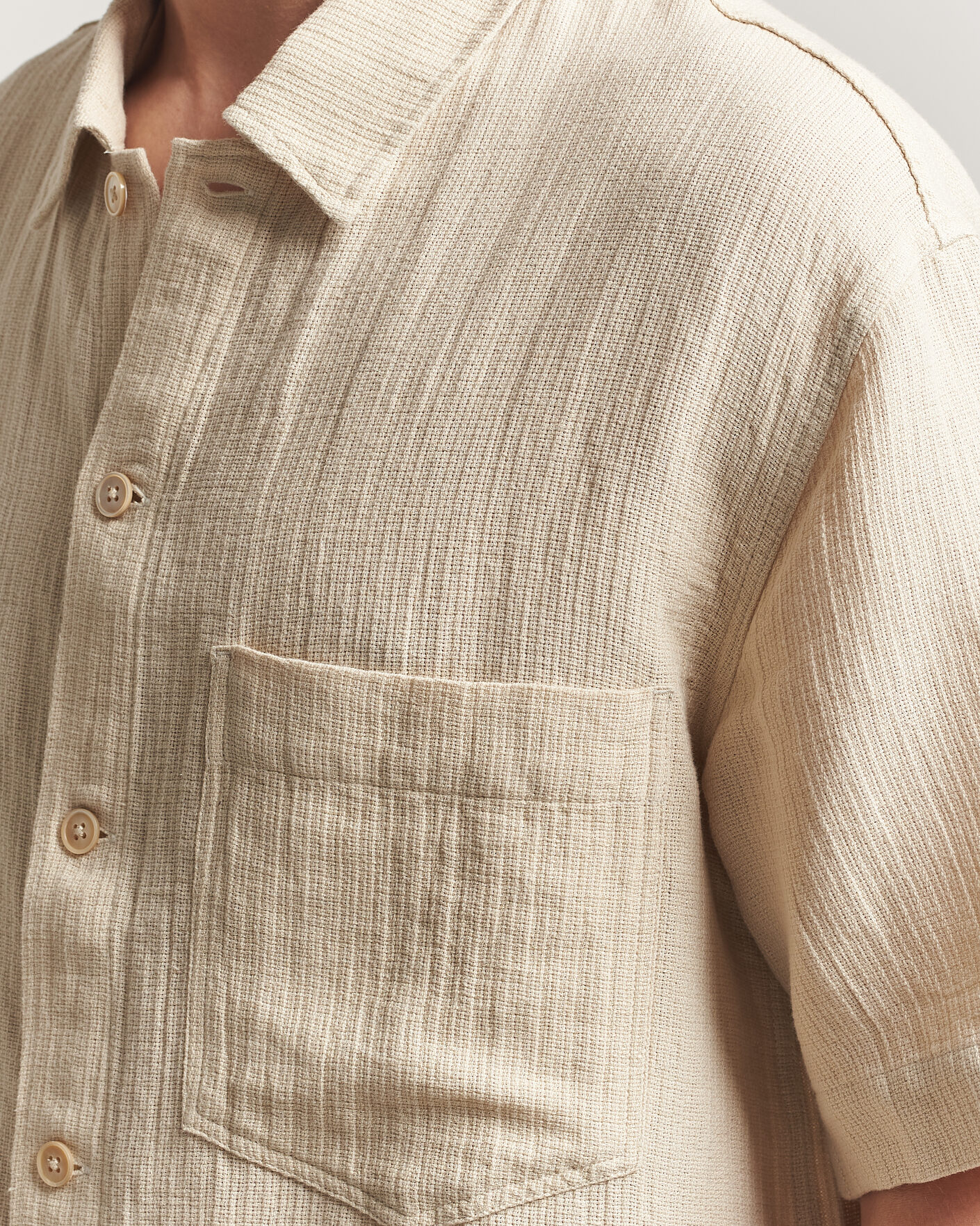 Herr | Skjortor | Sunflower | Adam Short Sleeve Shirt Off White