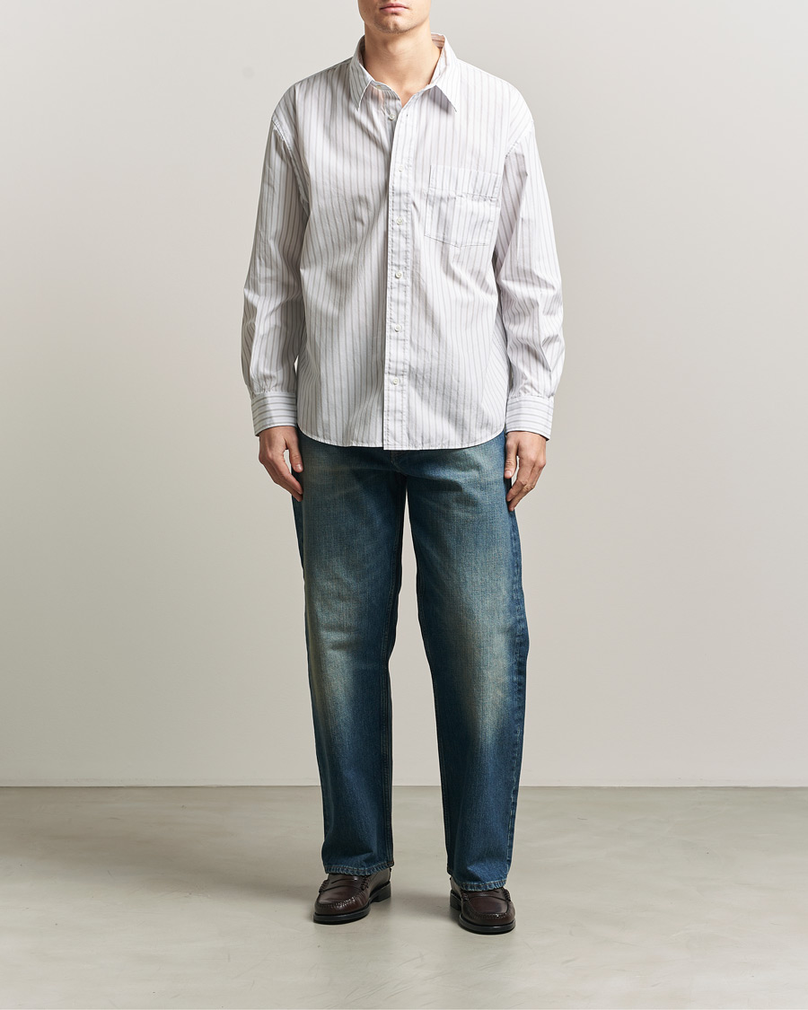 Herr | Skjortor | Sunflower | New Base Shirt Blue Stripe