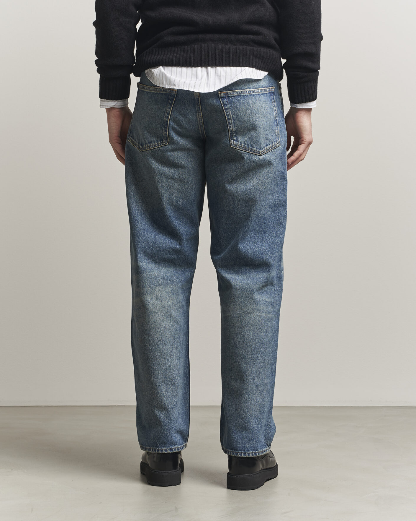 Herr | Jeans | Sunflower | Loose Jeans Dark Blue Vintage