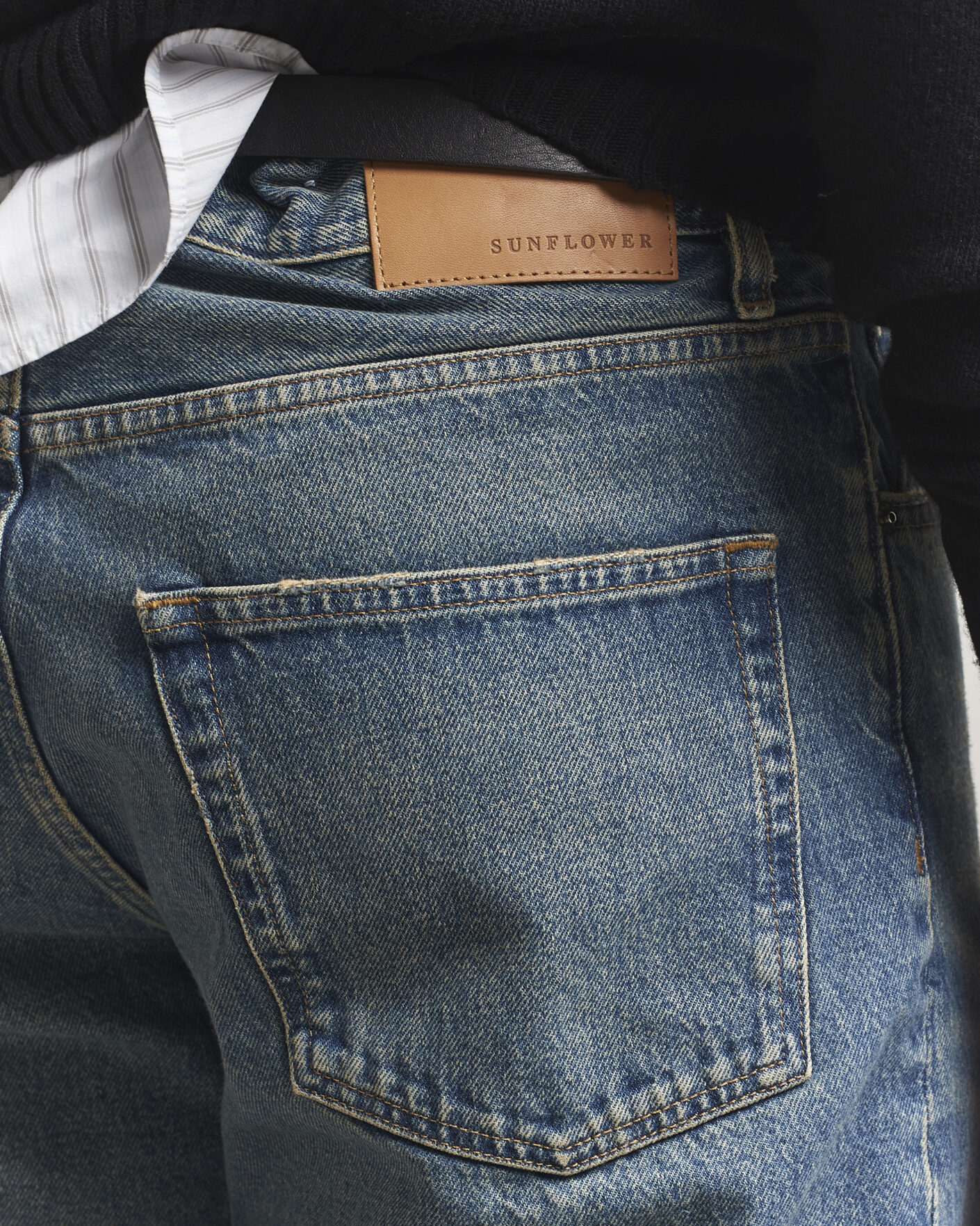 Herr | Jeans | Sunflower | Loose Jeans Dark Blue Vintage