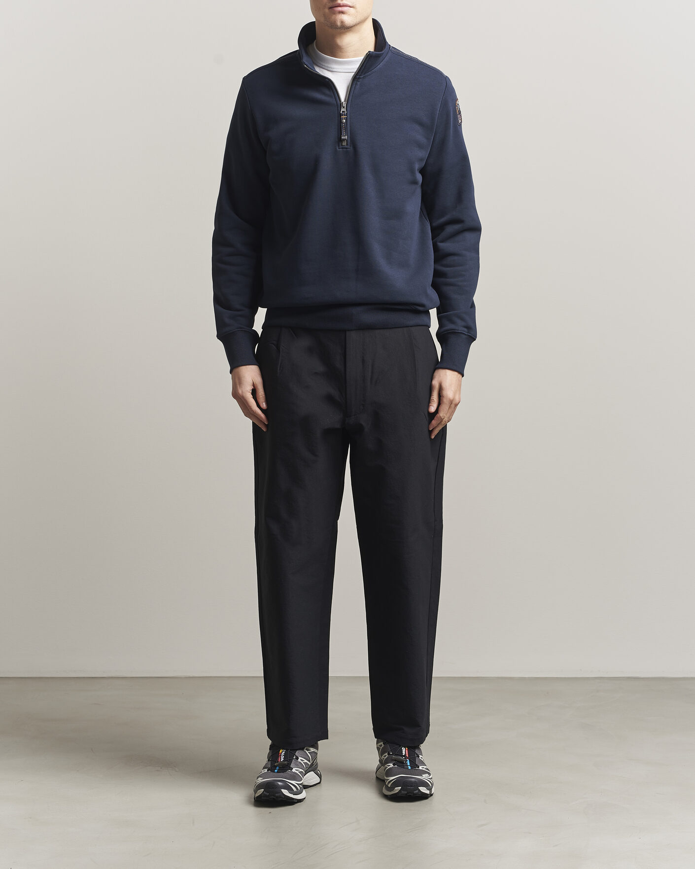 Herr | Tröjor | Parajumpers | Broad Peak Super Easy Half Zip Navy