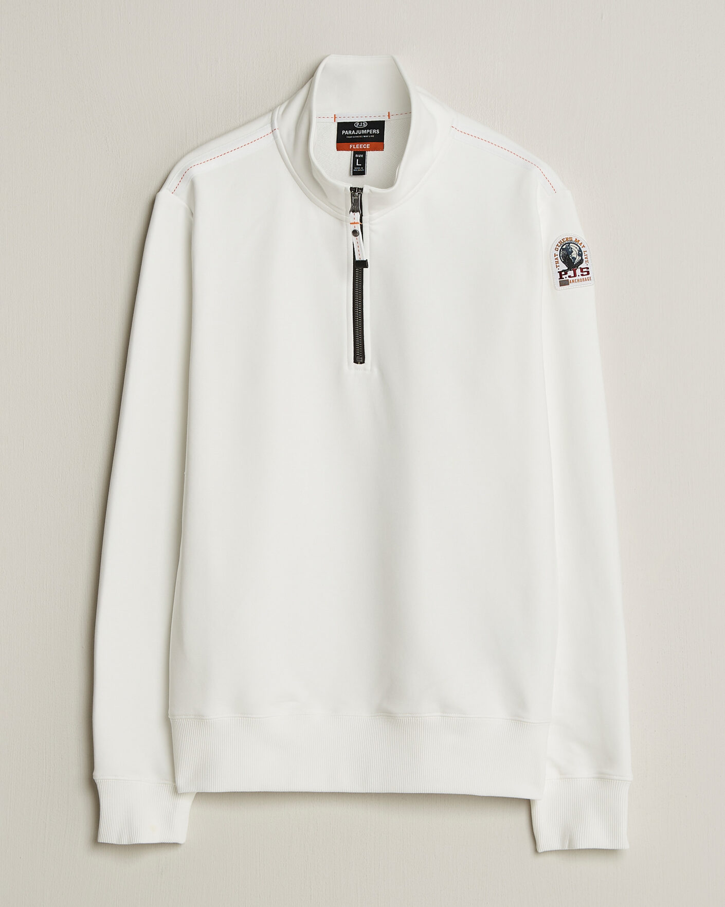 Herr | Tröjor | Parajumpers | Broad Peak Super Easy Half Zip White