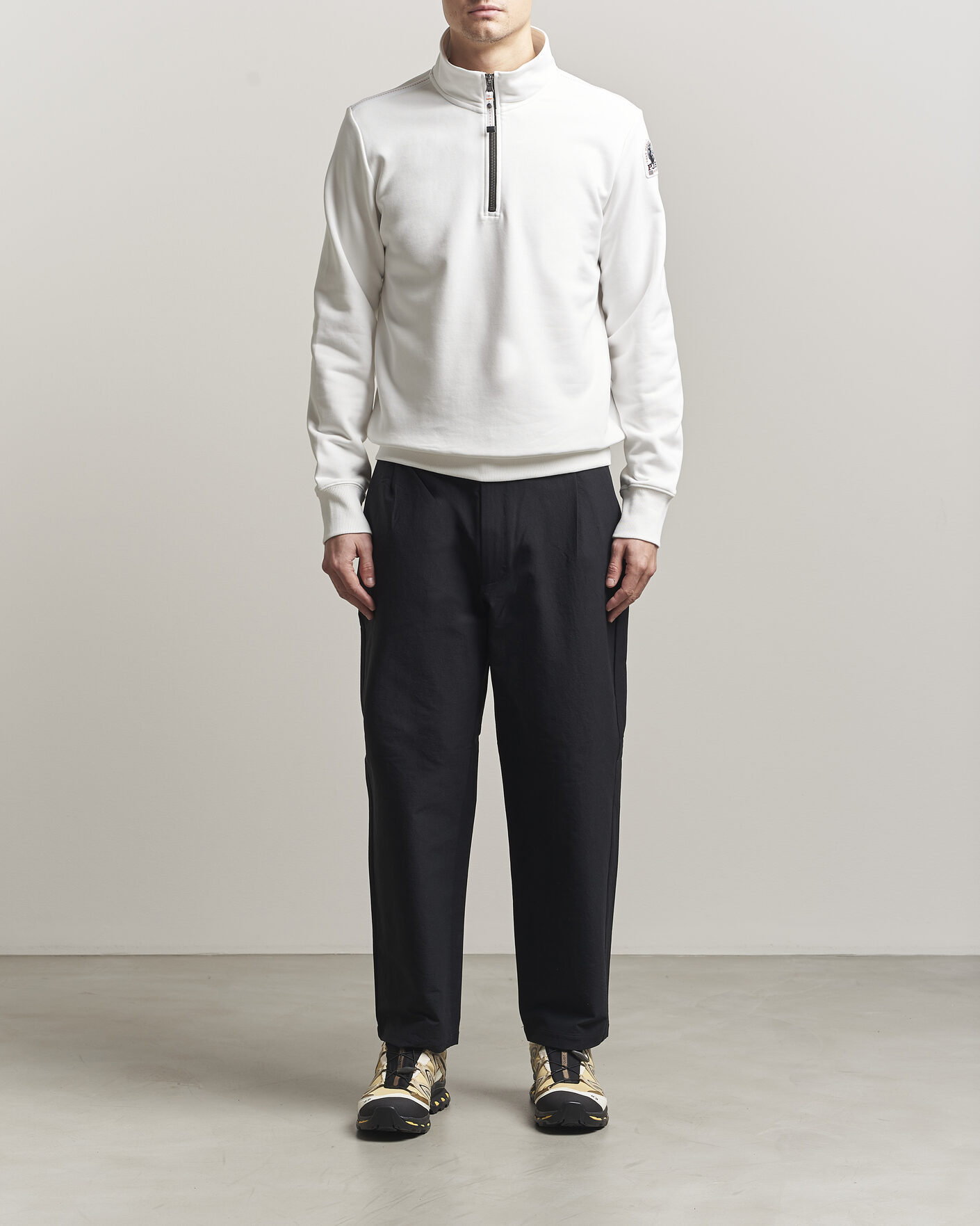 Herr | Tröjor | Parajumpers | Broad Peak Super Easy Half Zip White