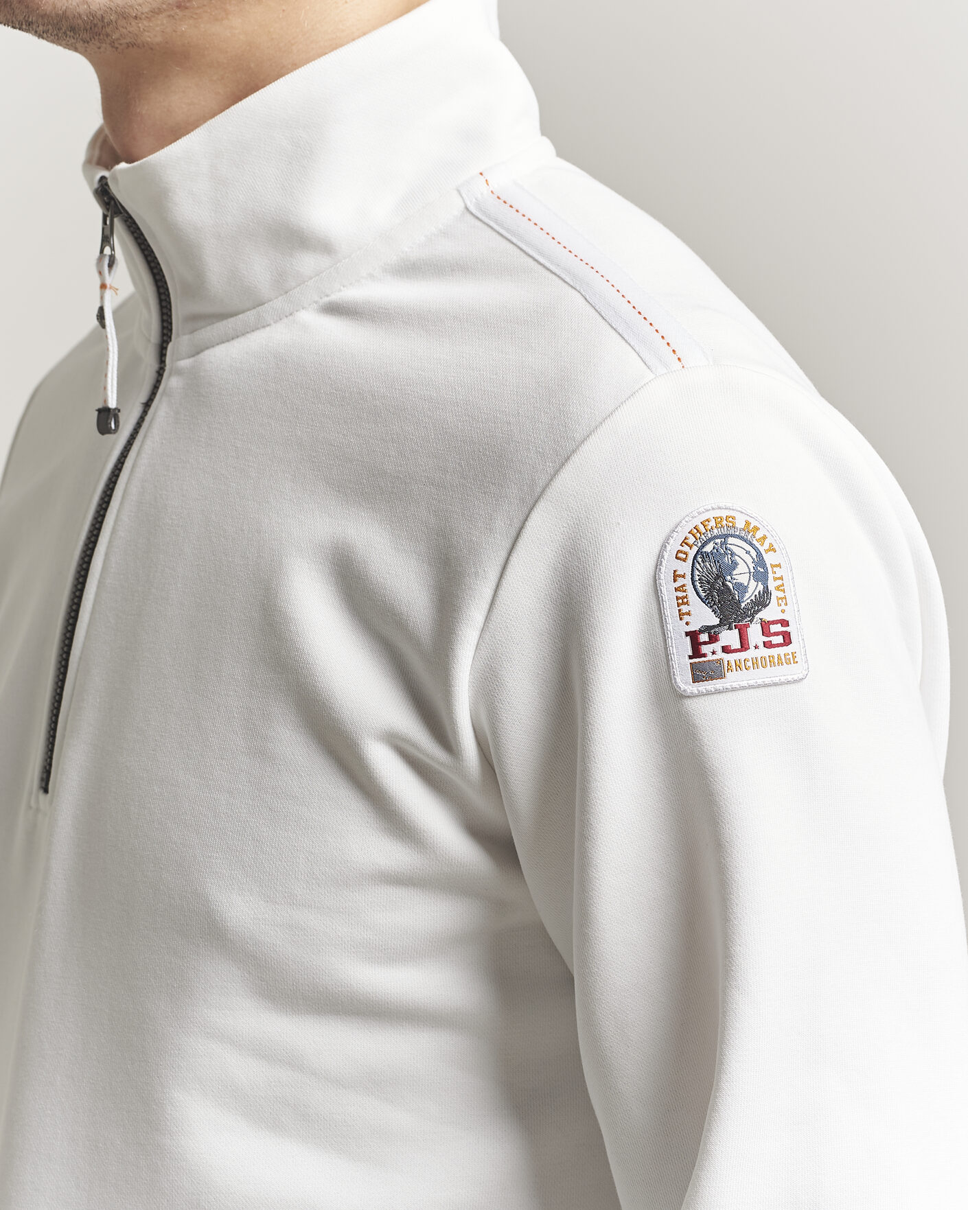 Herr | Tröjor | Parajumpers | Broad Peak Super Easy Half Zip White