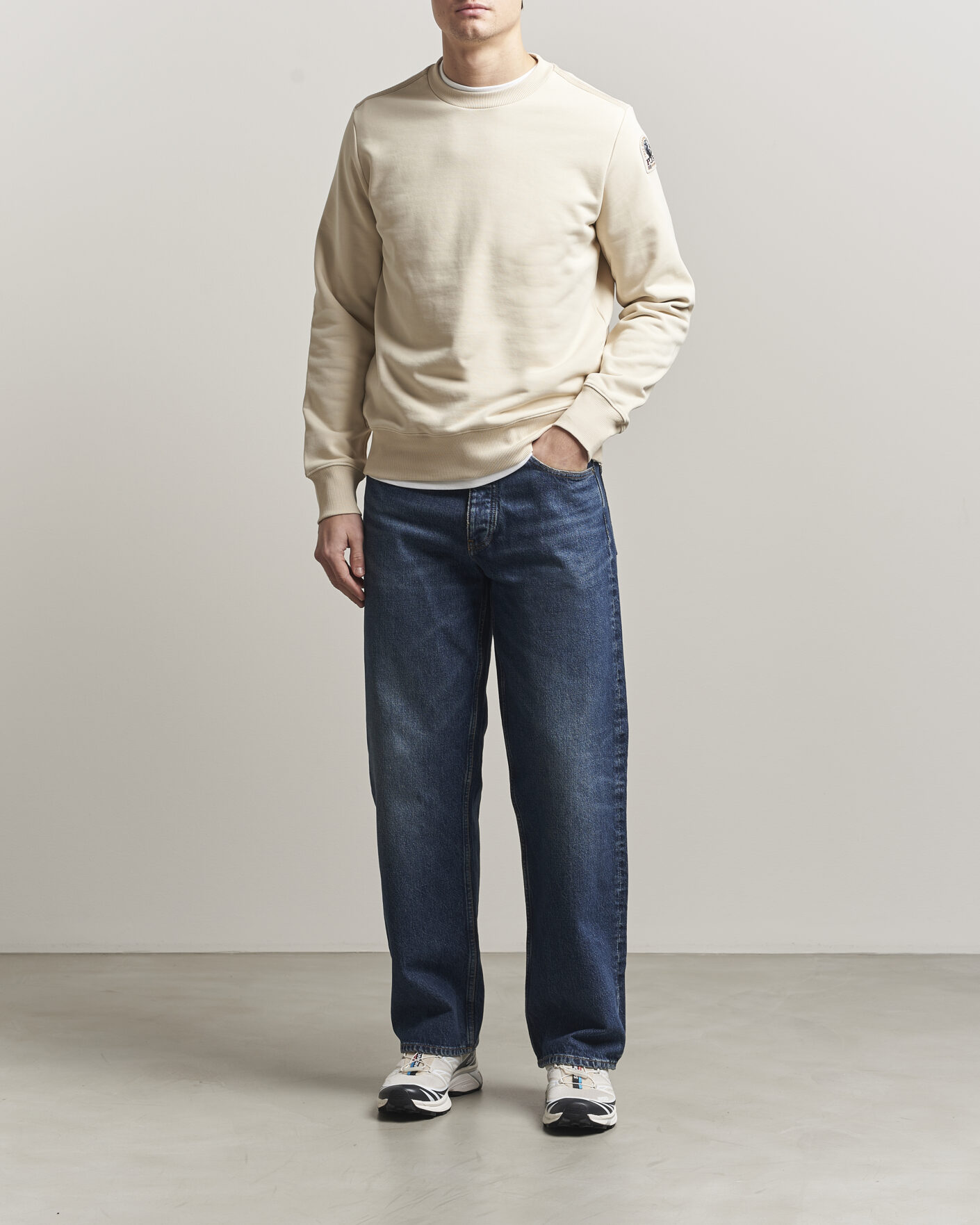 Herr | Tröjor | Parajumpers | K2 Super Easy Crew Neck Sweatshirt Bone