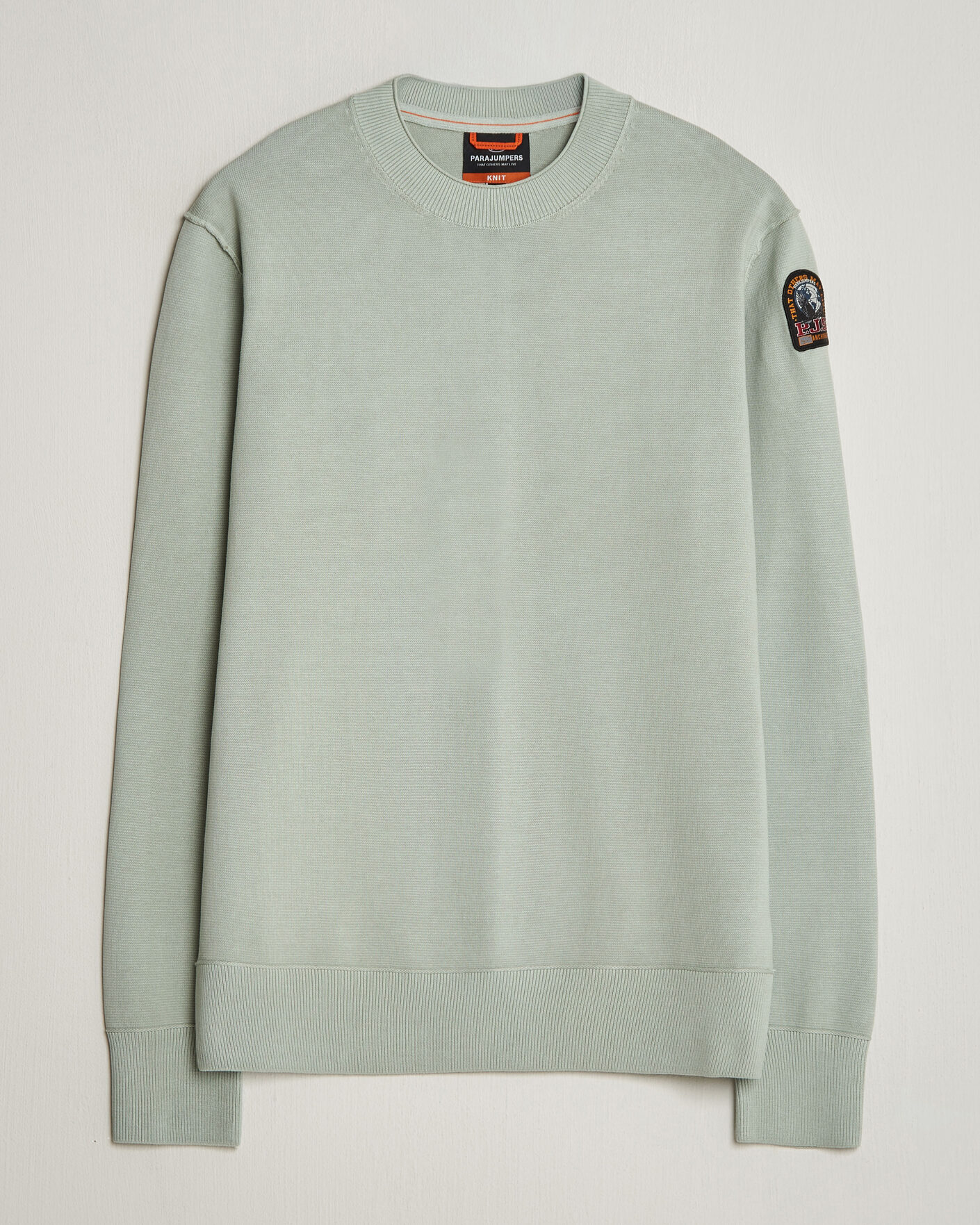 Herr | Tröjor | Parajumpers | Basic Braw Knitted Sweater Fresh Grey