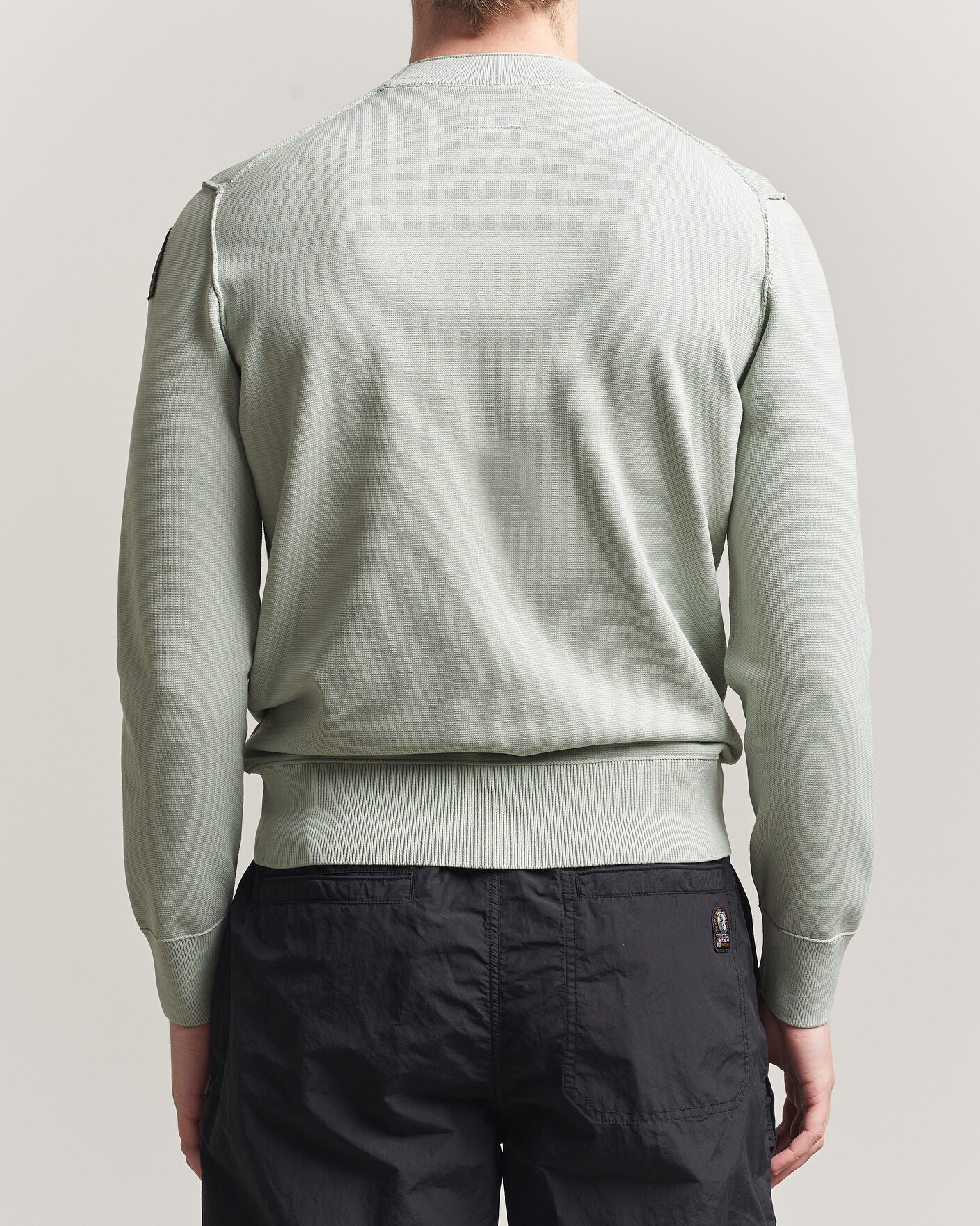 Herr | Tröjor | Parajumpers | Basic Braw Knitted Sweater Fresh Grey