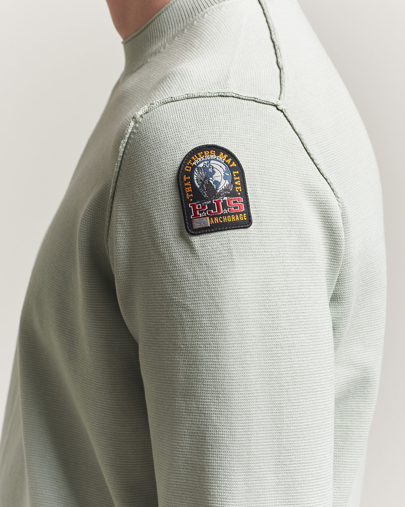 Herr | Tröjor | Parajumpers | Basic Braw Knitted Sweater Fresh Grey