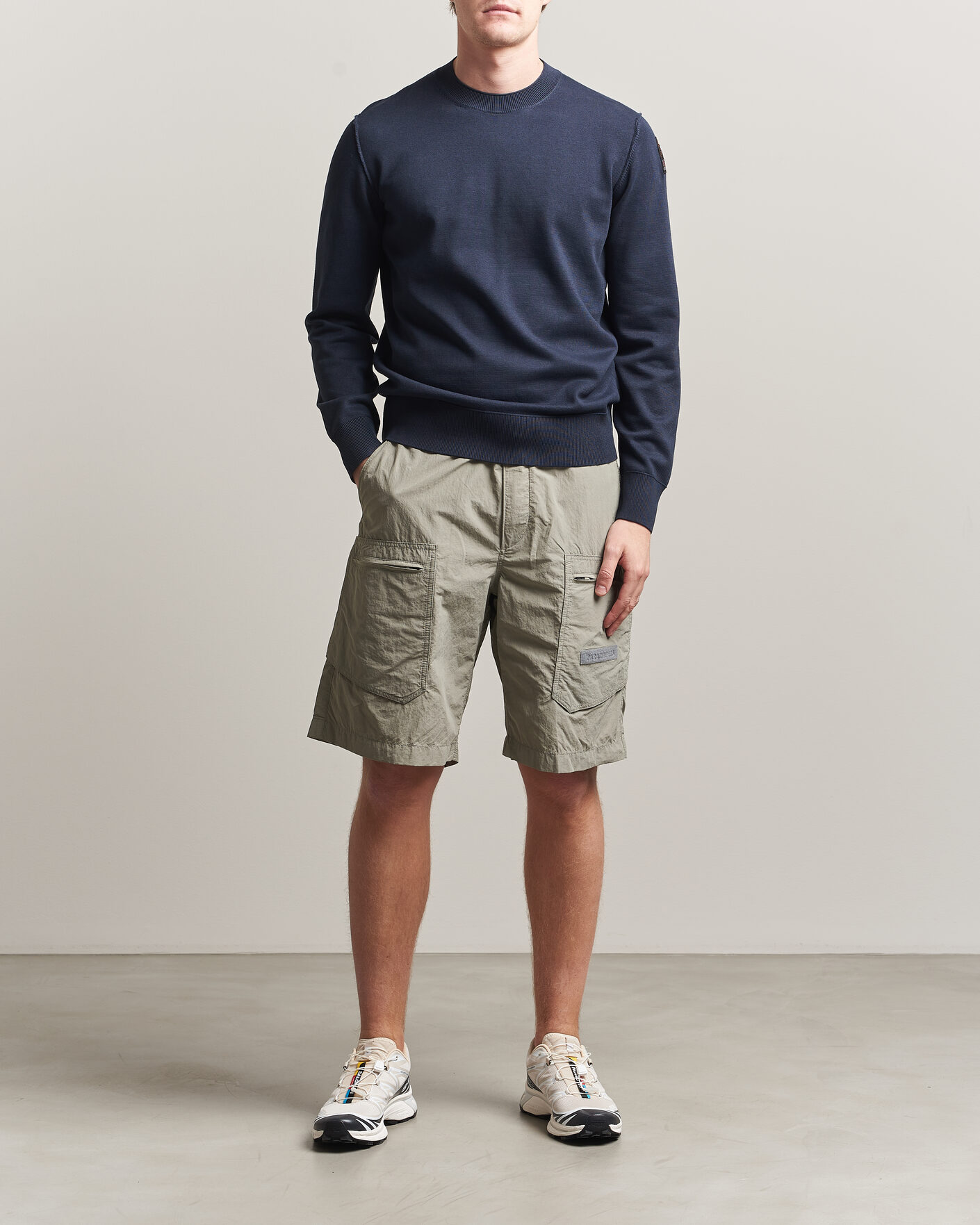 Herr | Tröjor | Parajumpers | Basic Braw Knitted Sweater Navy