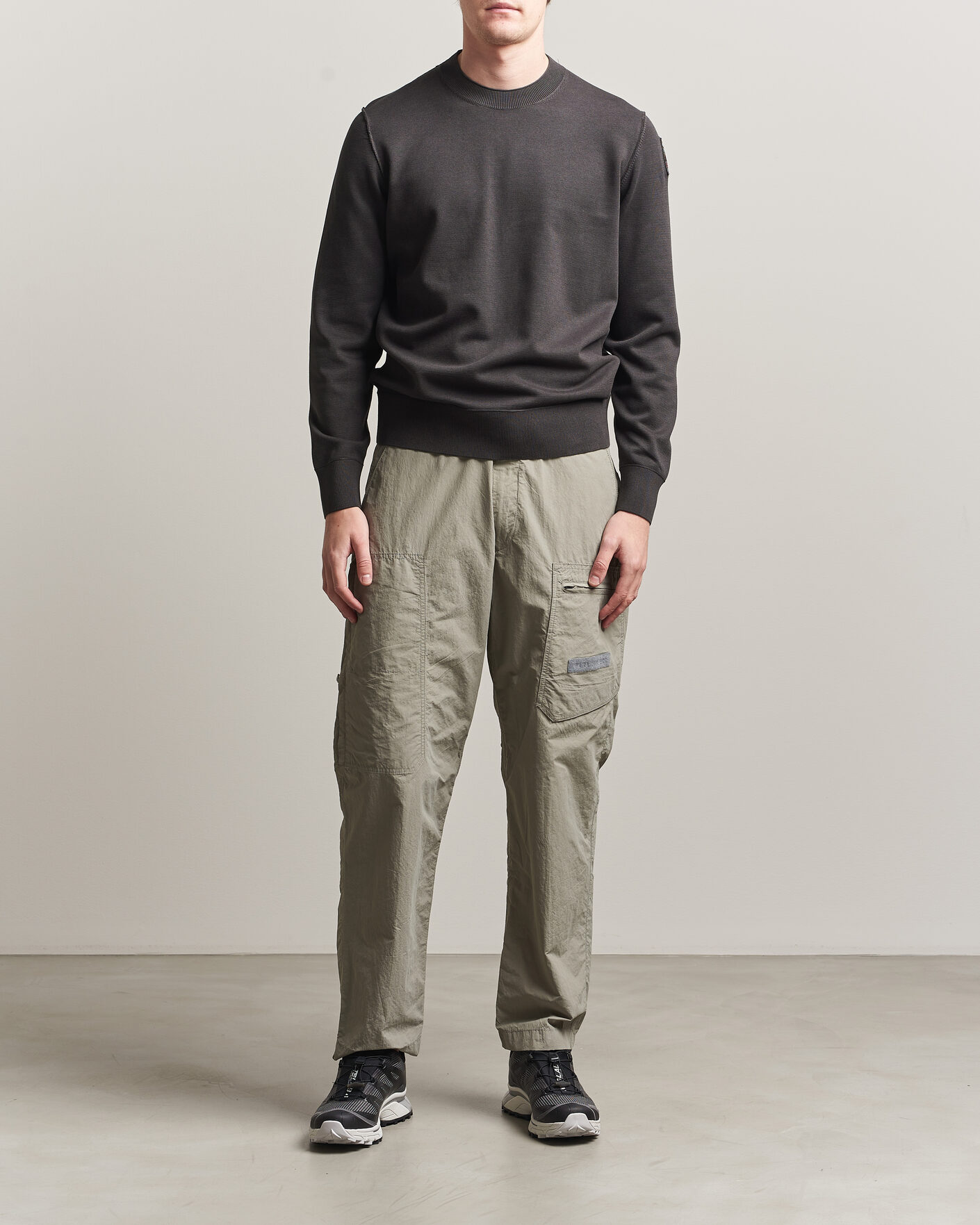 Herr | Tröjor | Parajumpers | Basic Braw Knitted Sweater Off Black